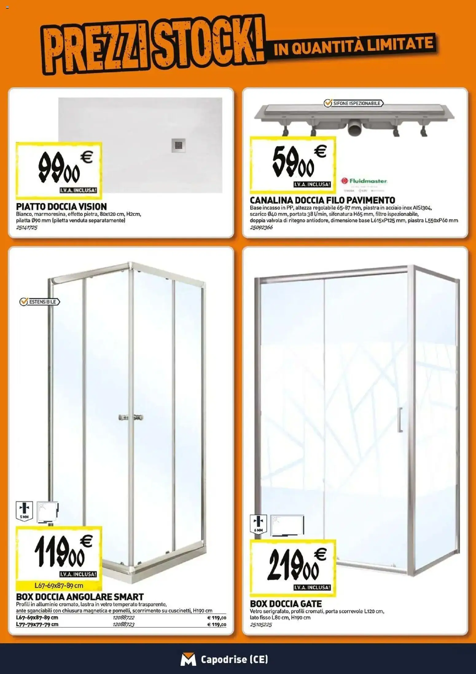 Nuovo TECNOMAT catalogo Capodrise dal 27/08/2026 > offerte anteprima 🛍️ | Pagina: 2 | Prodotti: Pavimento, Box doccia, Piatto, Alluminio
