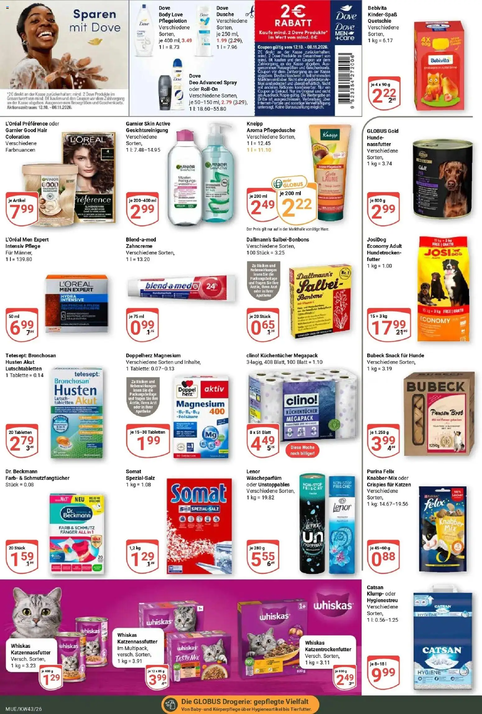 Globus Prospekt Mühldorf (ab 19.10.2026) » Angebote online | Seite: 19 | Produkte: Lenor, Dusche, Brot, Whiskas