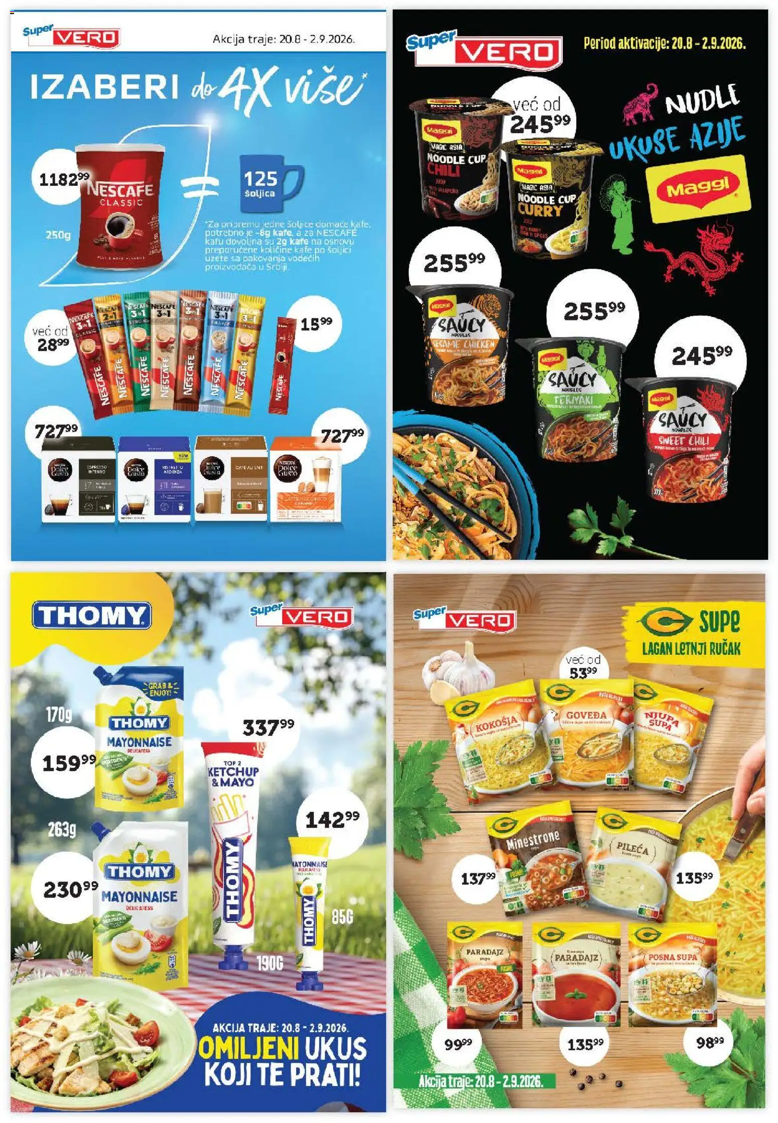 SuperVERO katalog - važi od 20.08.2026 | Strana: 15 | Proizvode: Supe, Paradajz, Nescafé, Nudle
