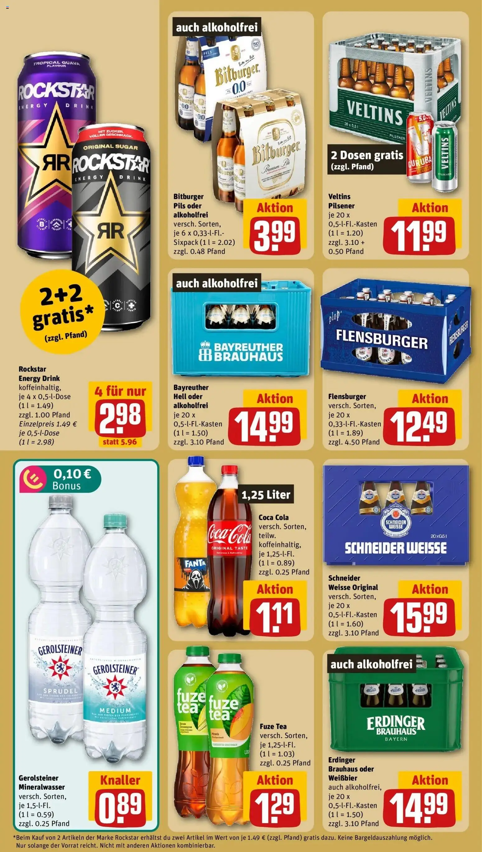 REWE Prospekt ab 07.09.2026 zum Blättern » Angebote | Seite: 18 | Produkte: Bitburger, Fanta, Erdinger, Energy