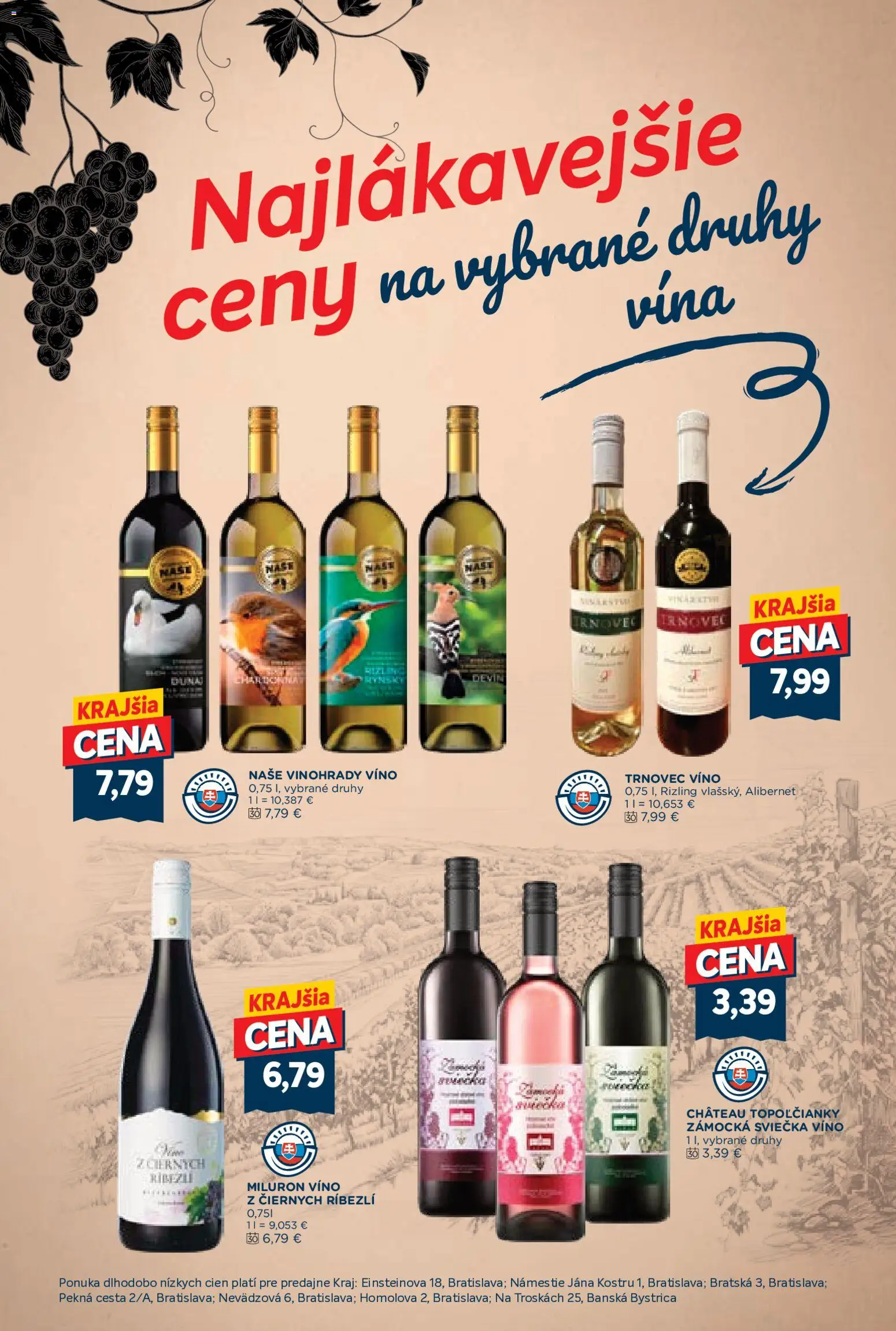 Nové Kraj akcie – leták je platný od 13.08.2026 | Strana: 12 | Produkty: Víno