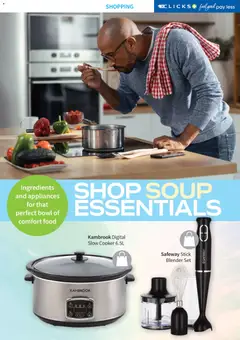 Clicks specials catalogue – valid from 01.06.2026 | Page: 122 | Products: Cooker, Blender, Slow cooker, Soup