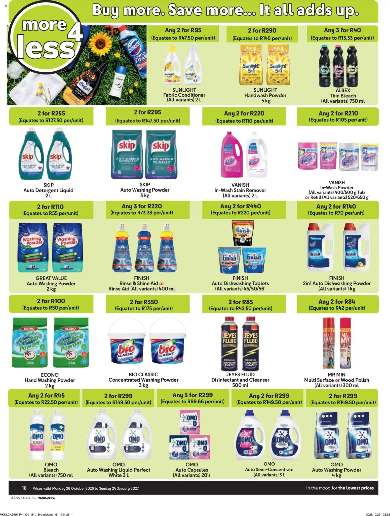 New Makro catalogue – valid from 26/10/2026 | Page: 18 | Products: Disinfectant, Perfume, Washing powder, Stain remover