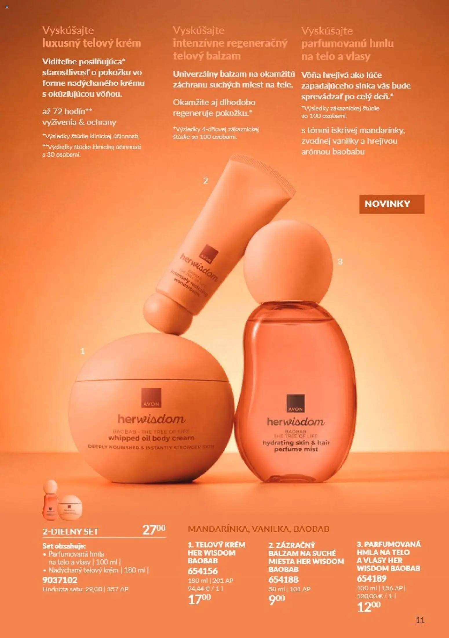 Nové Avon akcie – leták je platný od 01.10.2026 | Strana: 11 | Produkty: Telový krém, Krém