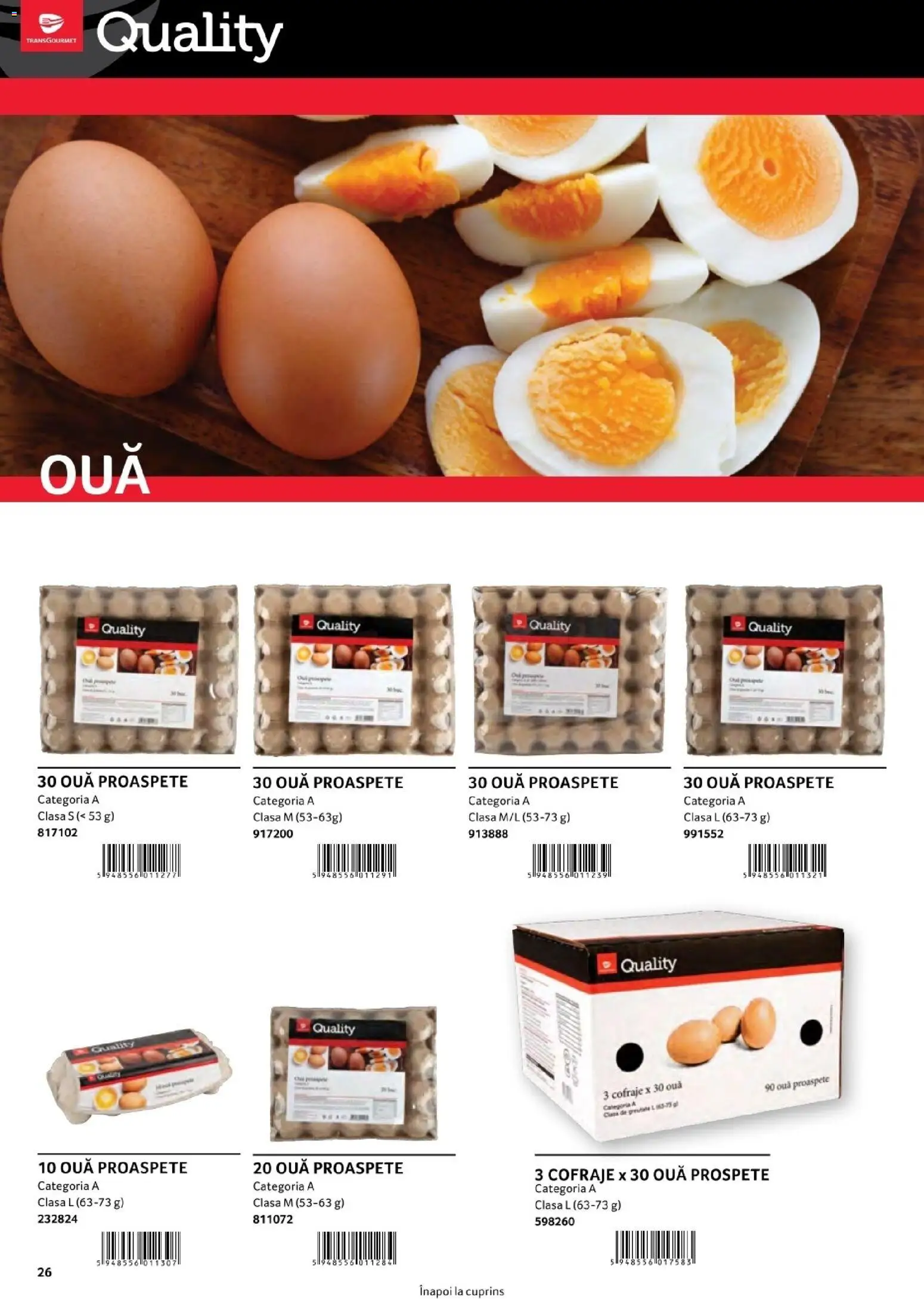 Noul catalog Selgros – valabil de la 01.08.2026 | Pagină: 26 | Produse: Ouă