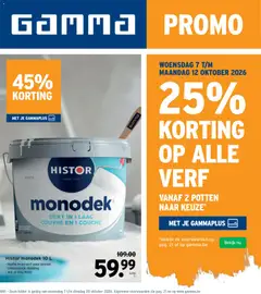 GAMMA folder - Voorbeeld van een folder van GAMMA, geldig van 07/10/2026