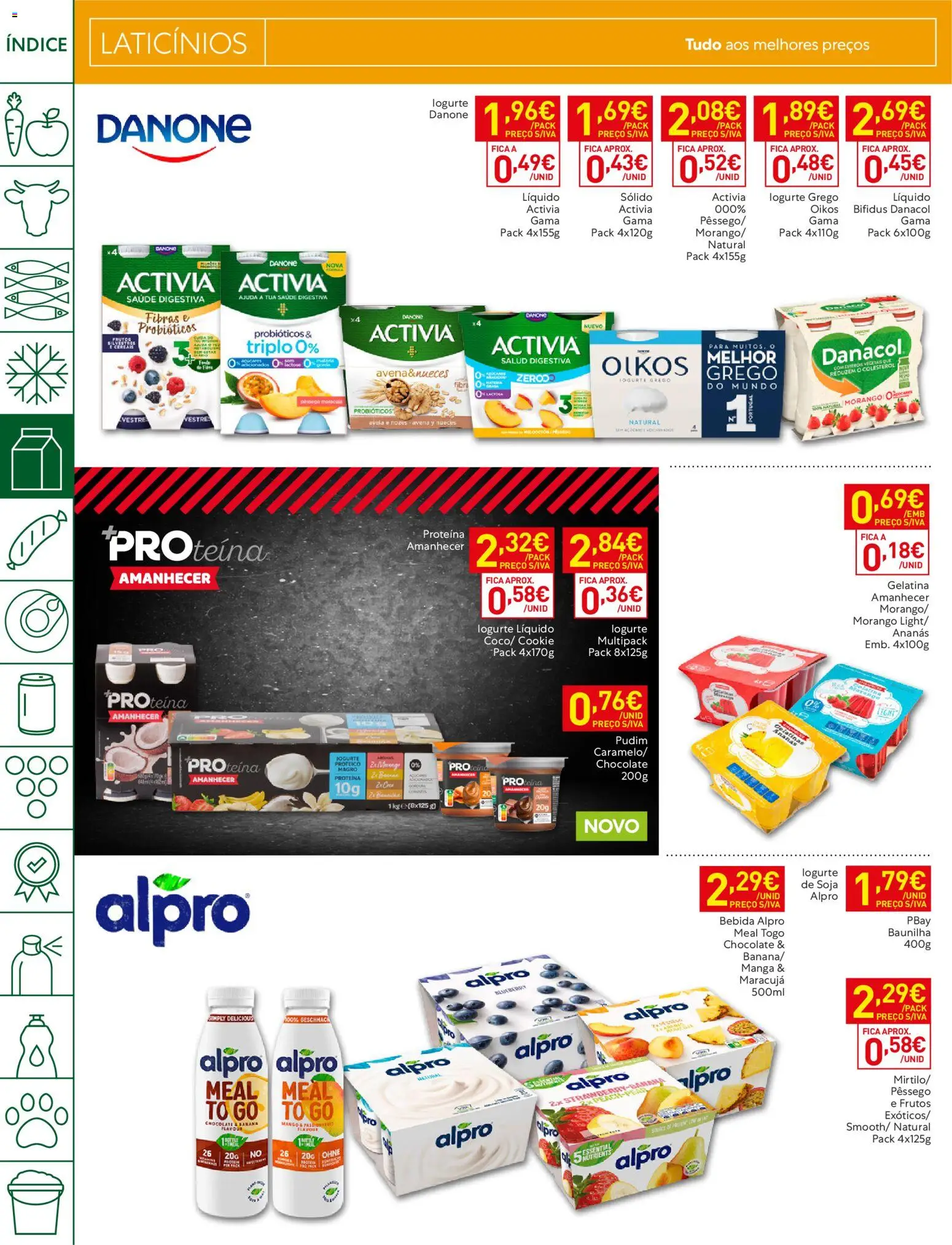 Recheio folheto Madeira │ válido de 29/09/2026 | Página: 10 | Produtos: Banana, Manga, Iogurte proteico, Laticínios
