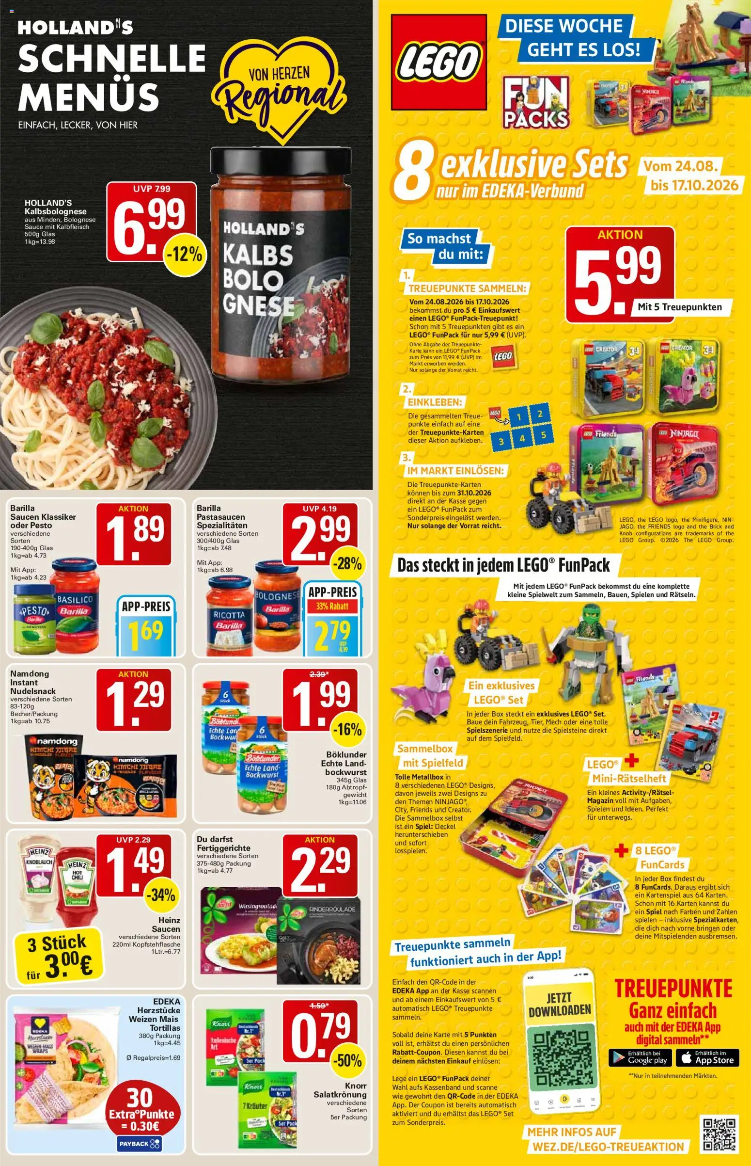 WEZ Prospekt – gültig ab 24.08.2026 | Seite: 9 | Produkte: Gewicht, Mais, Barilla, Knorr