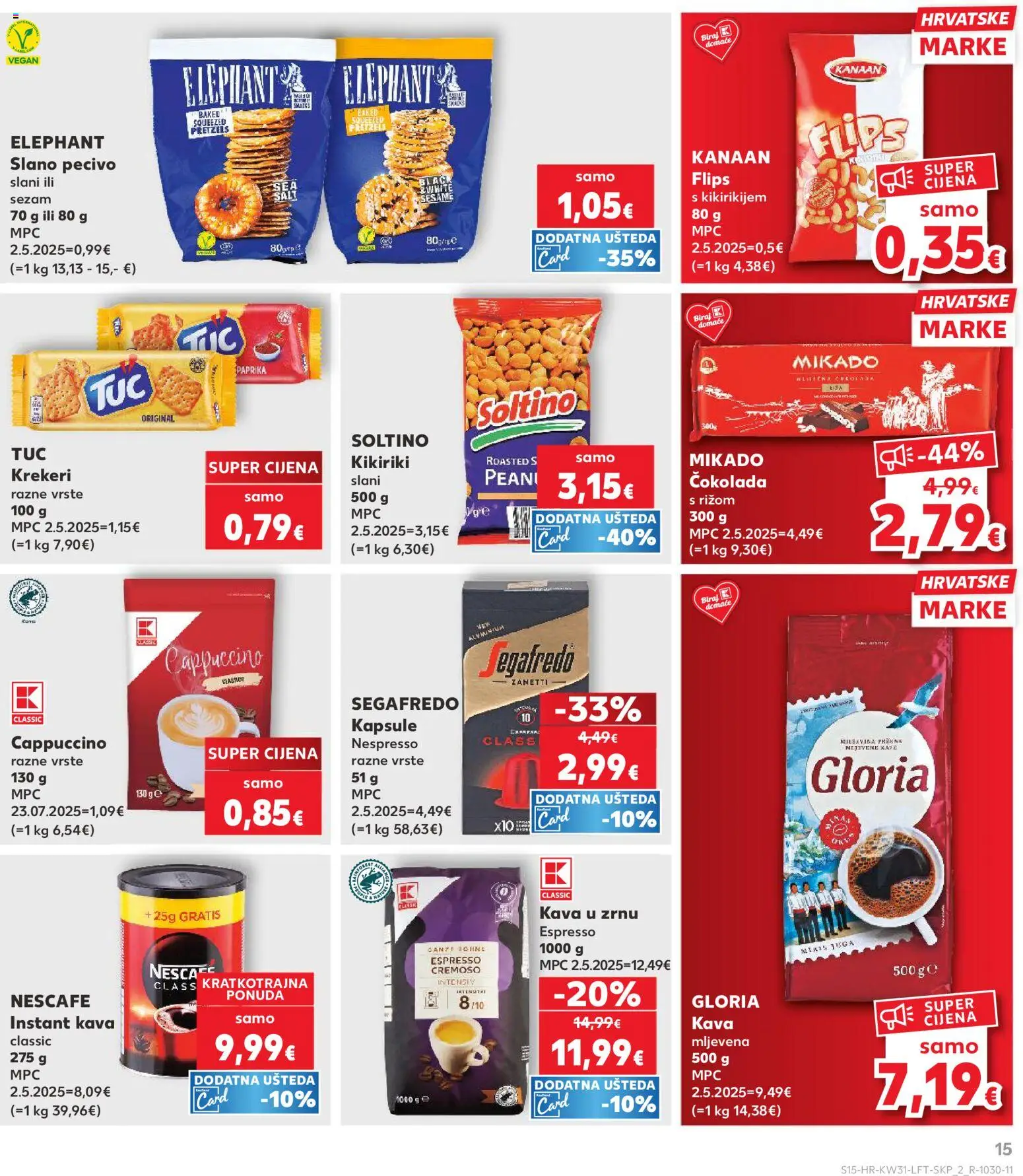Kaufland HR akciós ujság - amely érvényes a következő dátumtól: 2026.07.29. | Oldal: 15 | Termékek: Nescafé, Cappuccino, Vegán