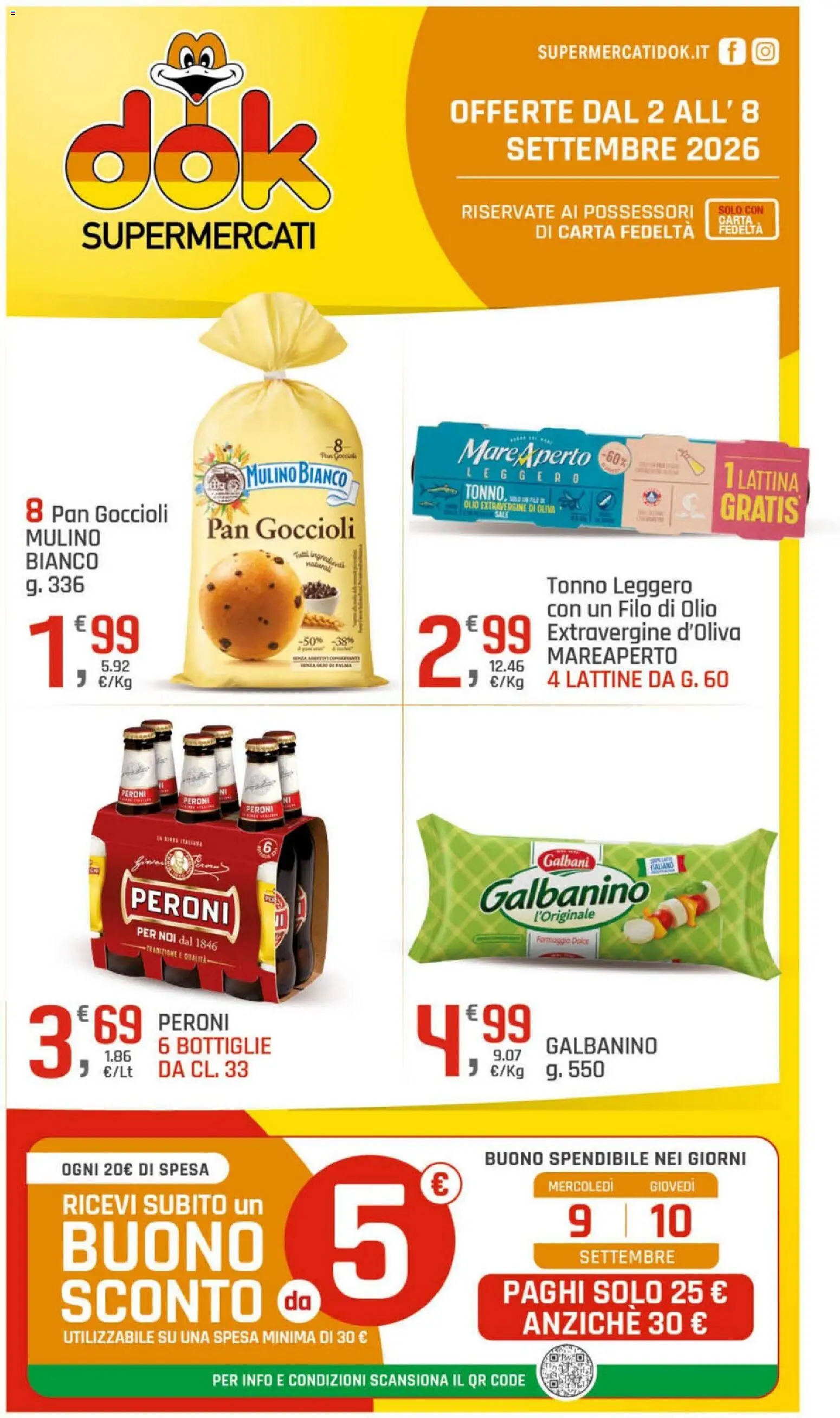 Volantino DOK del 02/09/2026 | Pagina: 1 | Prodotti: Olio extravergine di oliva, Sale, Formaggio, Olio