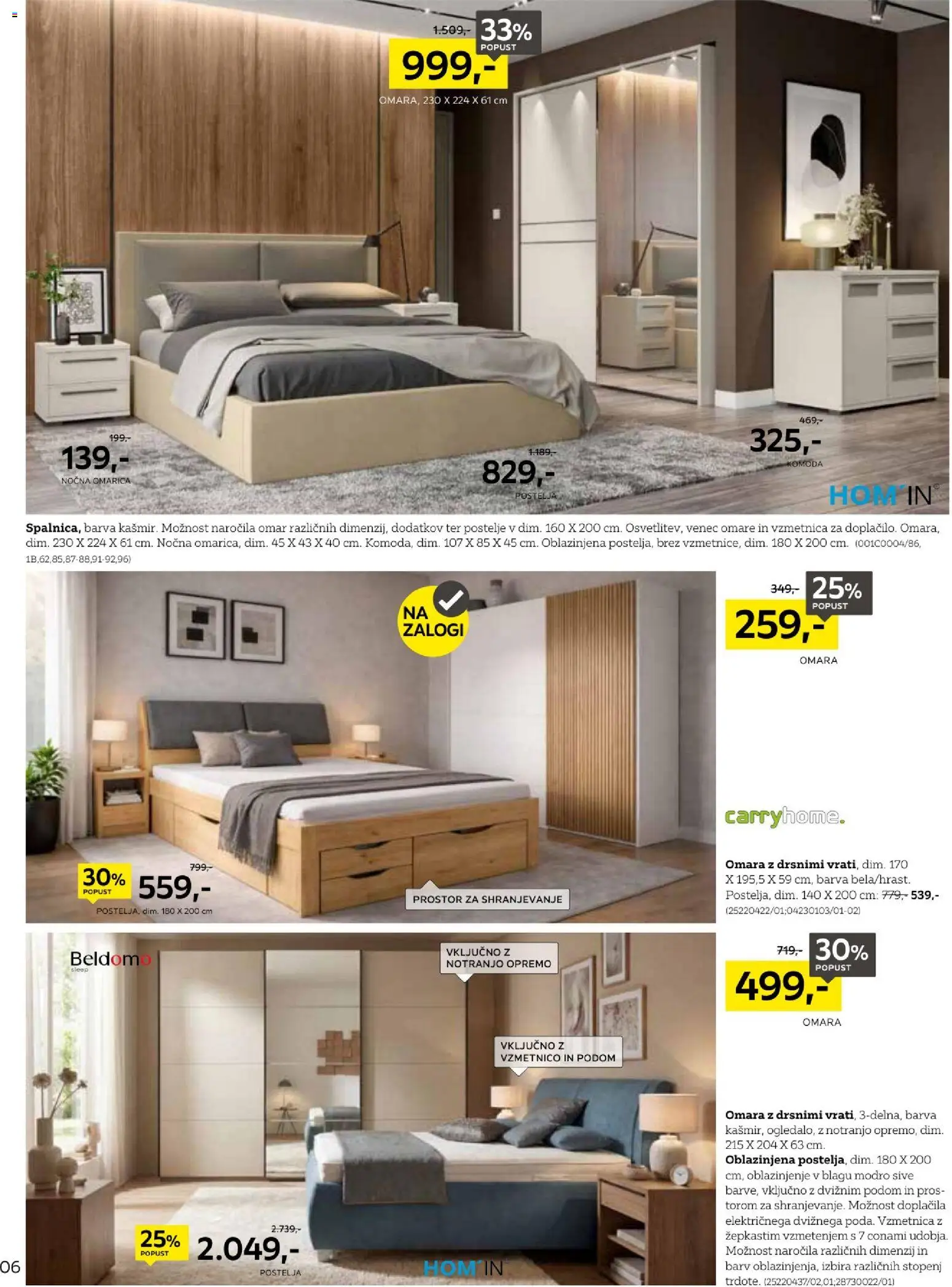 Novi XXXL Lesnina katalog ponudbe – veljaven od 18.05.2026 | Stran: 6 | Izdelki: Postelja, Omara, Komoda, Barva