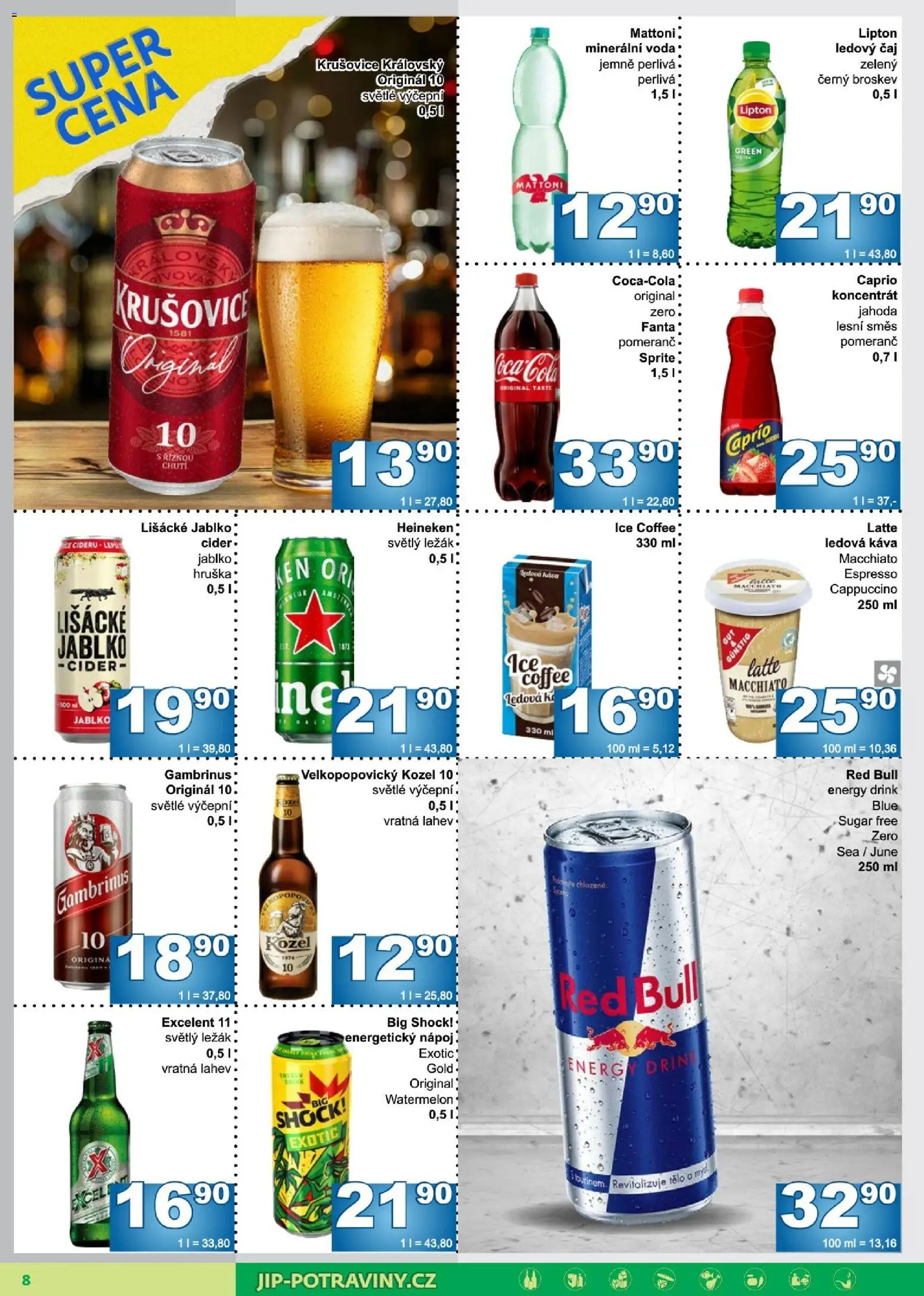 Jip leták od 01.07.2026 | Strana: 8 | Produkty: Fanta, Kozel, Krušovice, Gambrinus