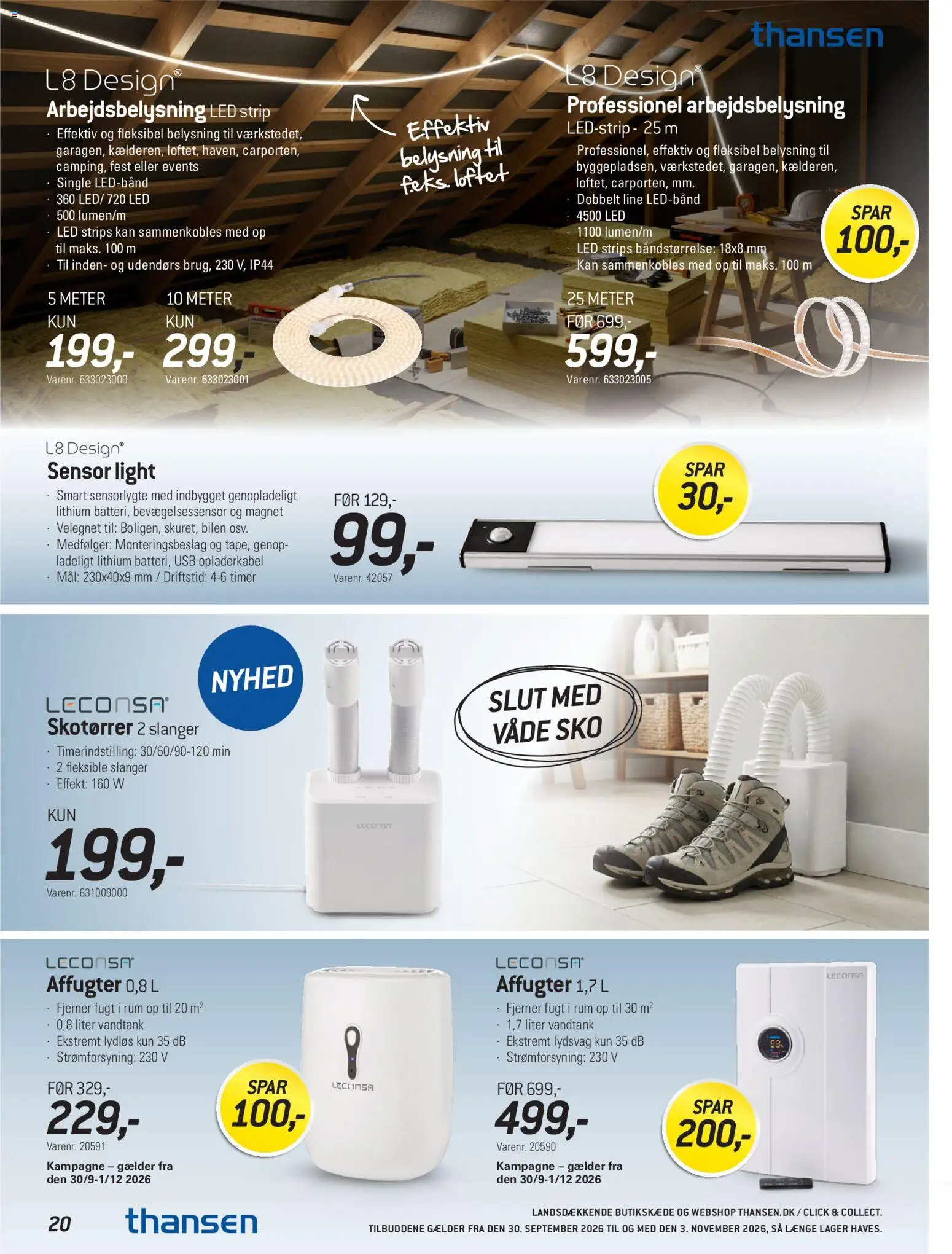 Thansen tilbudsavis – gyldig fra 30/09/2026 | Side: 20 | Produkter: USB, Magnet, Sko