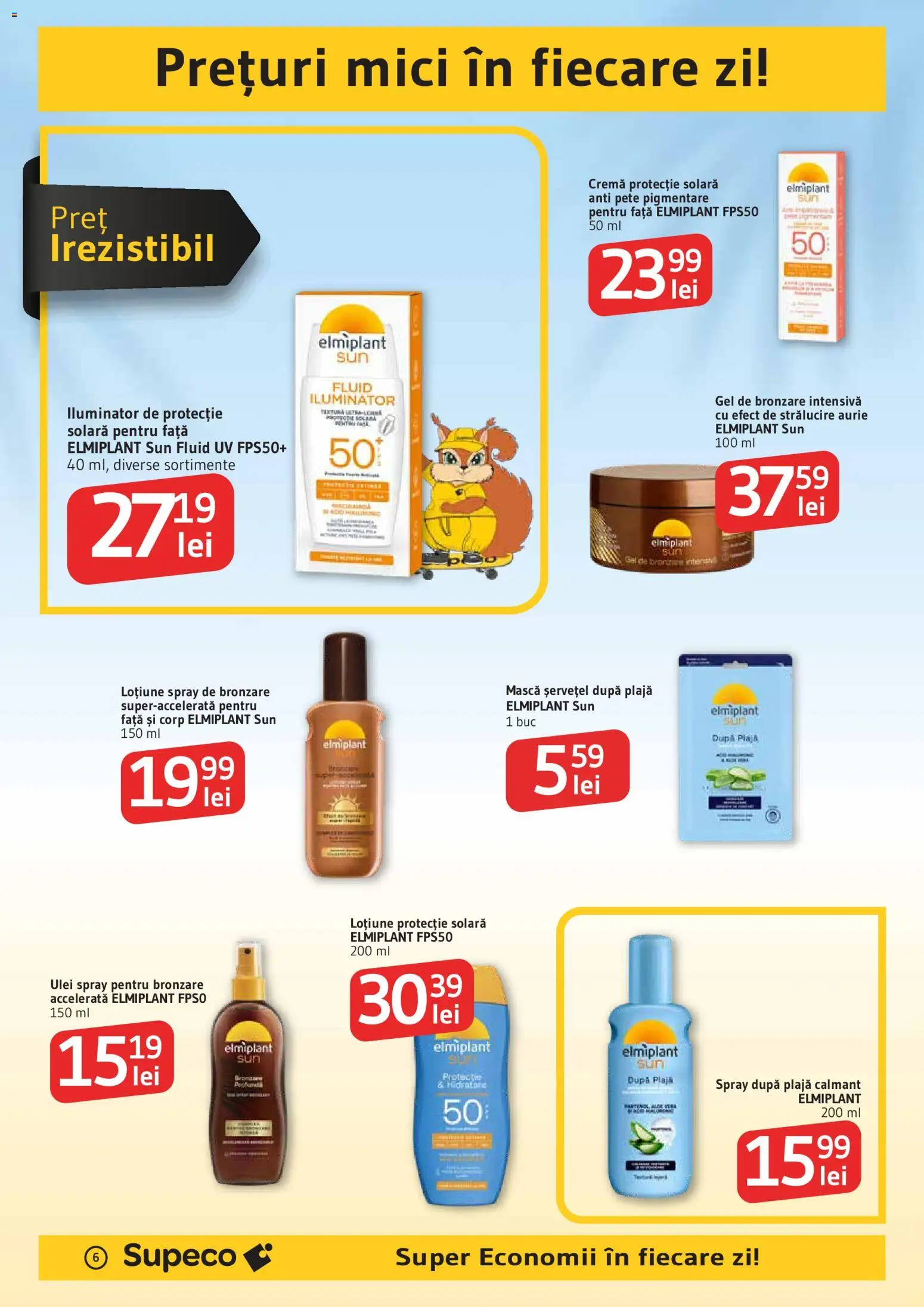 Noul catalog Supeco – valabil de la 11.06.2026 | Pagină: 6 | Produse: Cremă, Ulei, Protecție solară, Loțiune protecție solară