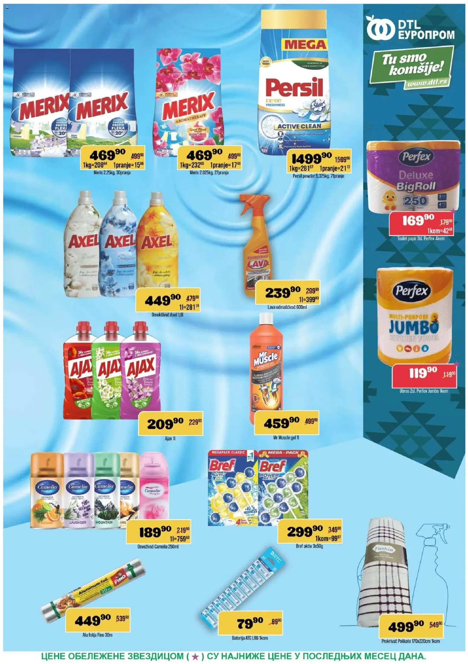 Europrom katalog - važi od 07.10.2026 | Strana: 11 | Proizvode: Bref, Toalet papir, Baterija, Persil
