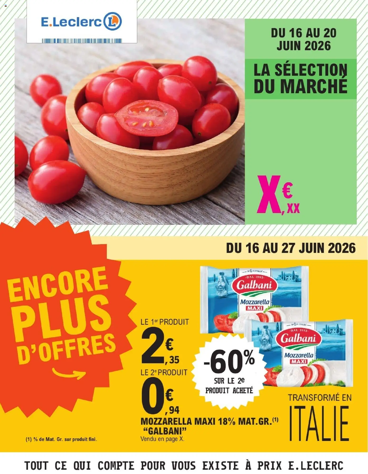 {H1} | Page: 1 | Produits: Mozzarella