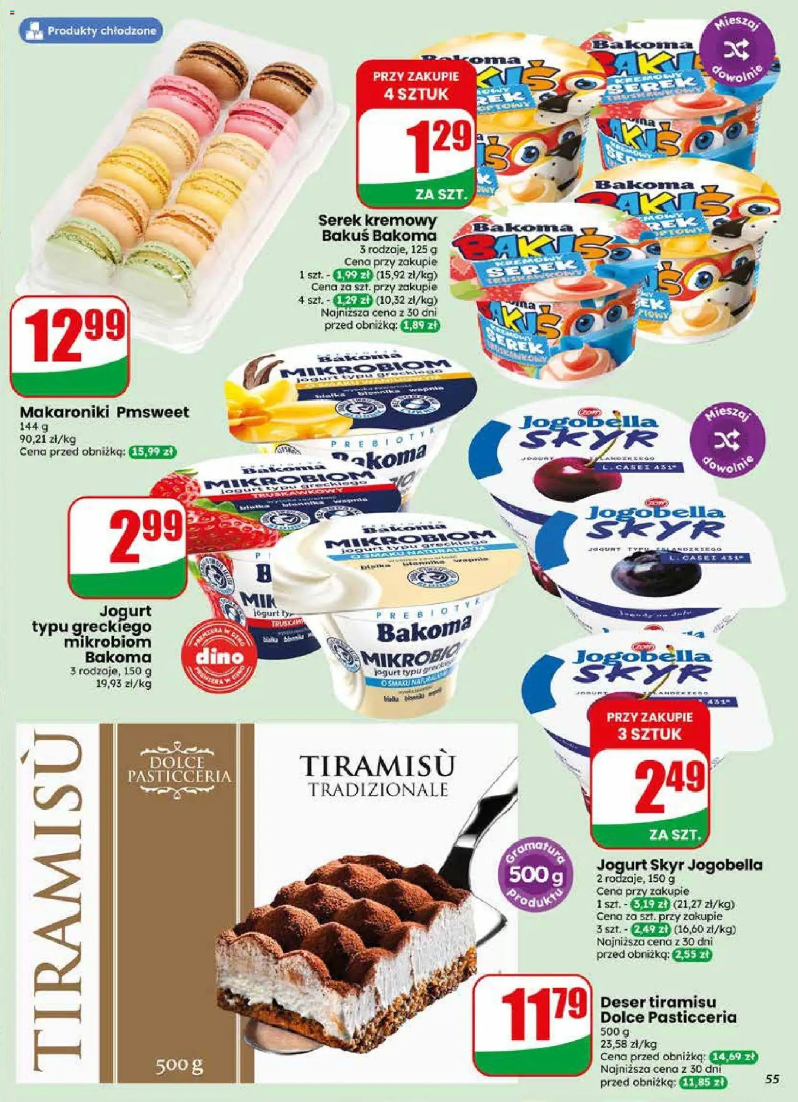Dino gazetka od 20.05.2026 | Strona: 55 | Produkty: Cream cheese, Tiramisu, Jogurt, Skyr
