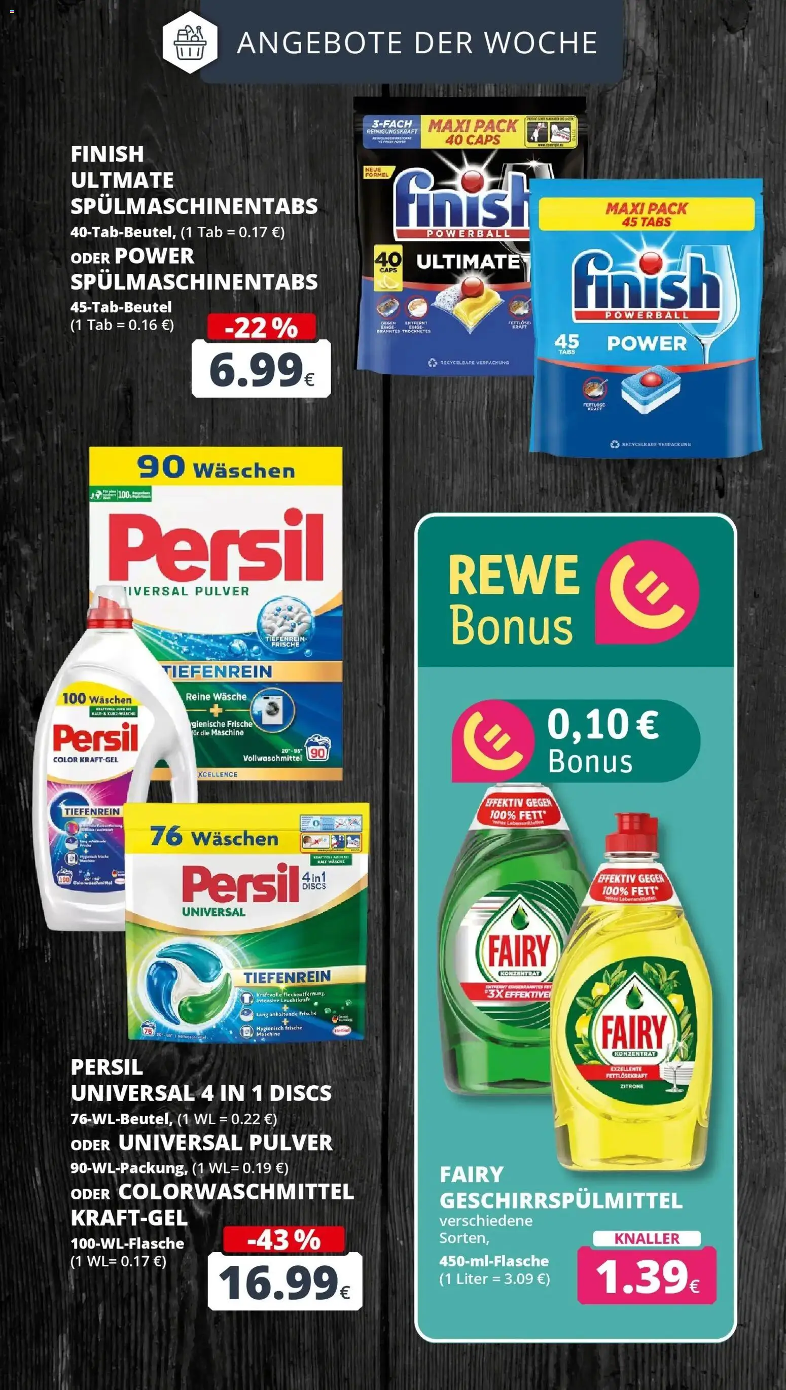 REWE Prospekt ab 19.10.2026 zum Blättern » Angebote | Seite: 8 | Produkte: Spülmaschinentabs, Geschirrspülmittel, Zitrone, Persil