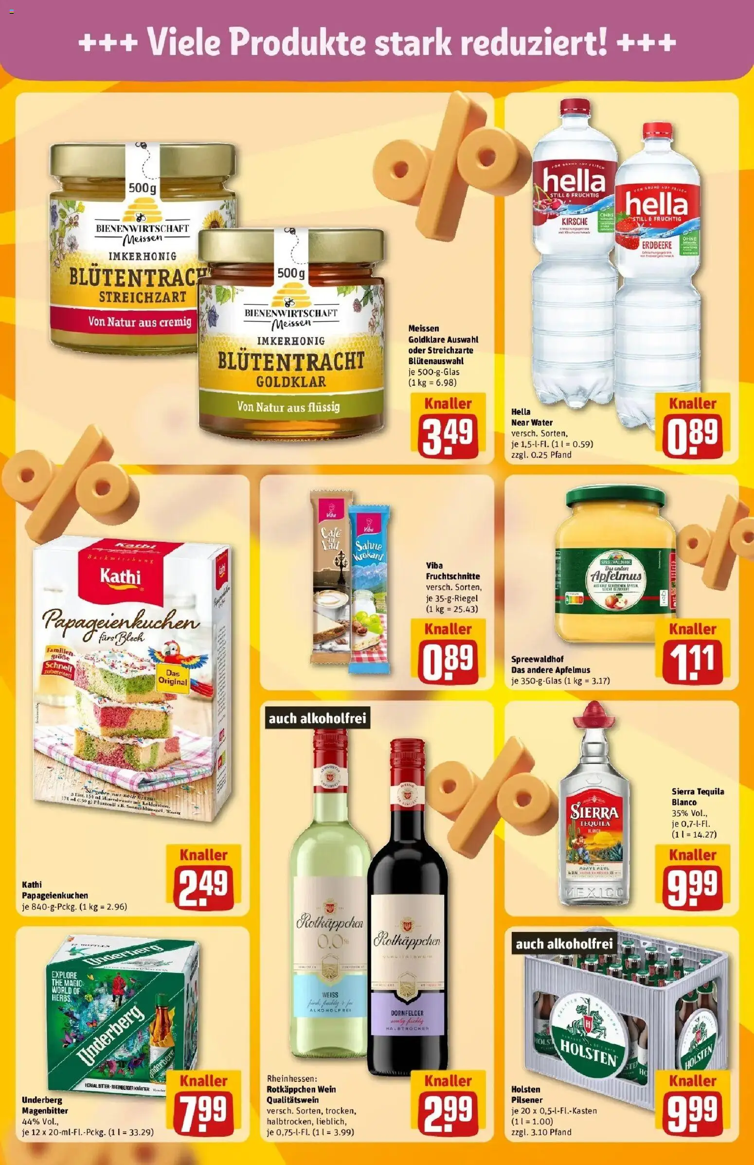Rewe Prospekt Elsterwerda – gültig ab 27.07.2026 | Seite: 19 | Produkte: Wasser, Hella, Rotkäppchen, Underberg
