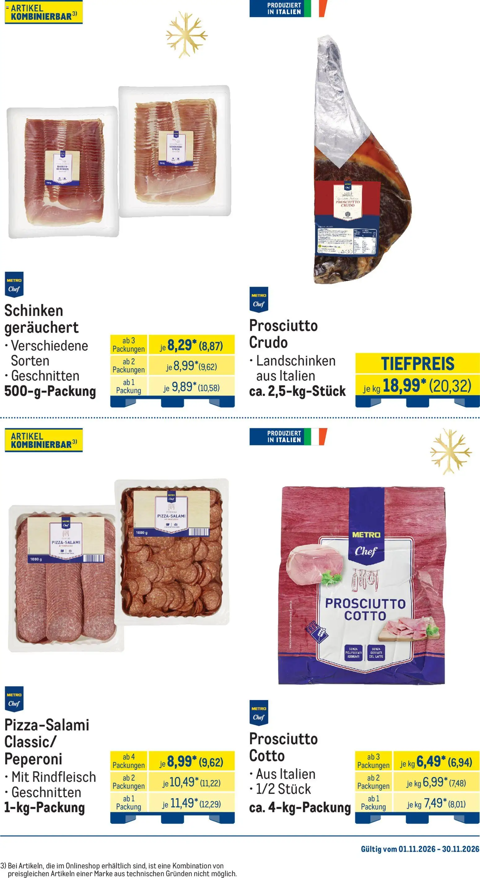 Metro Monats-Menü – gültig ab 01.11.2026 | Seite: 6 | Produkte: Schinken, Rindfleisch