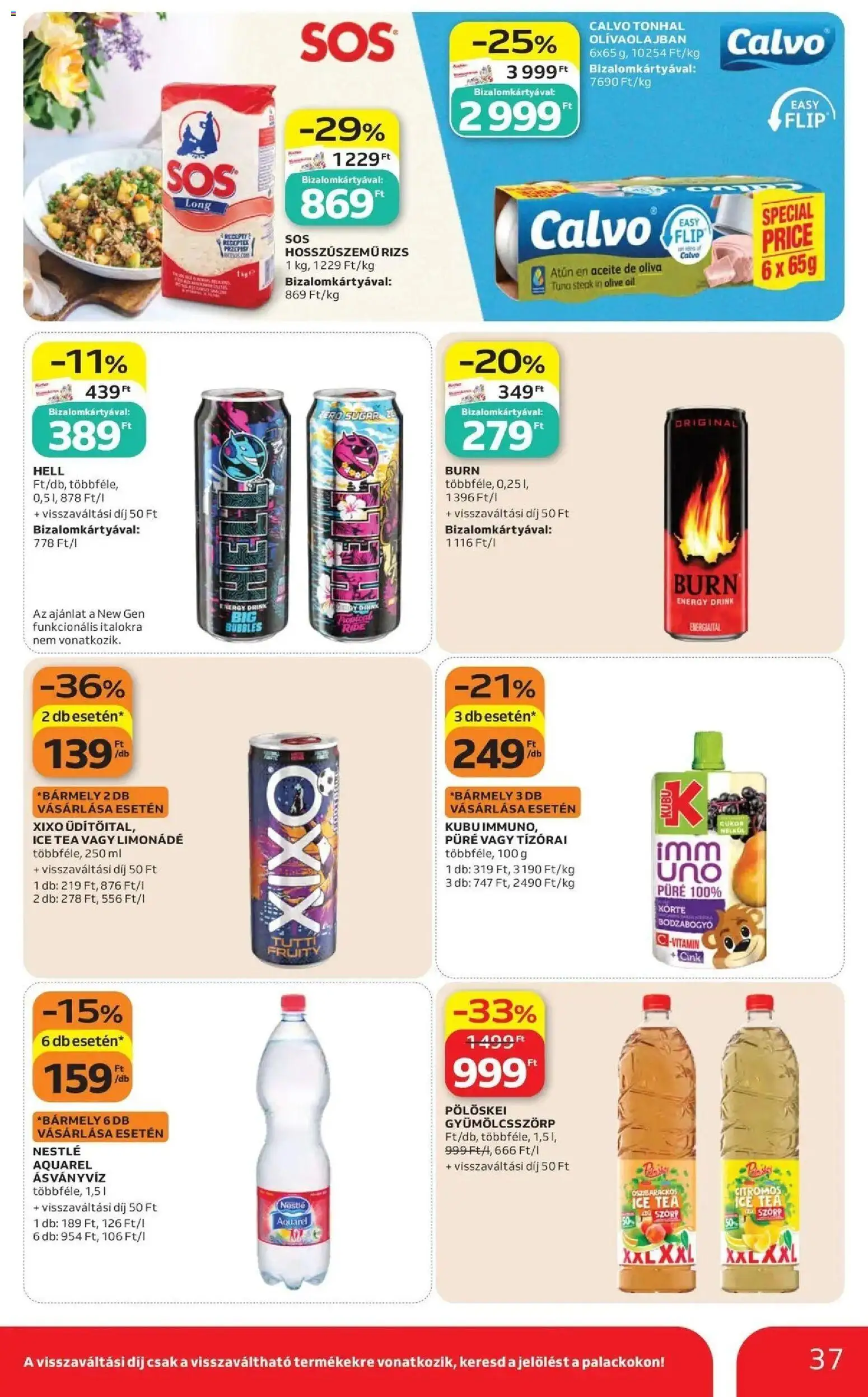 Auchan akciós újság Szolnok - 2026.10.08. -tól/töl > akció, lapozható szórólap 🛍️ | Oldal: 37 | Termékek: Körte, Energy drink, Steak, XIXO