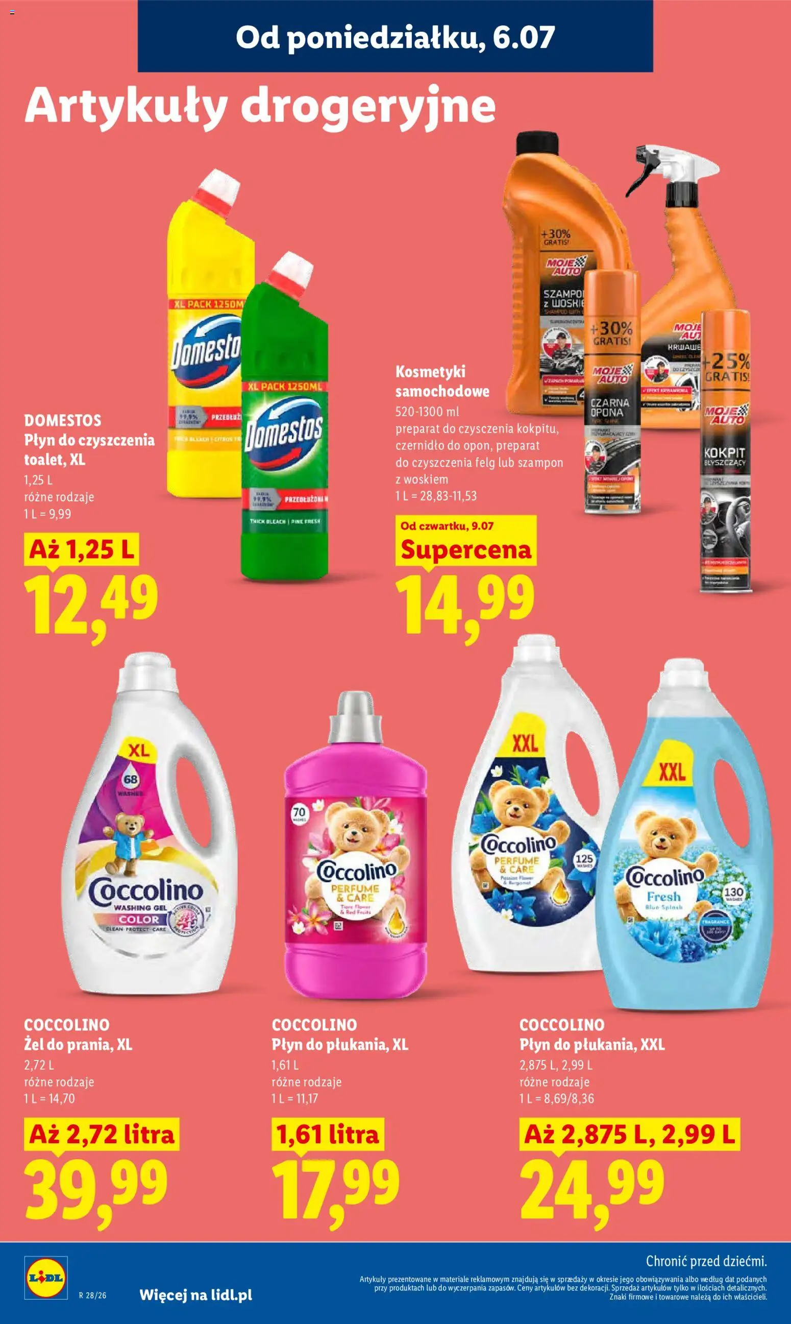 Lidl gazetka od 09.07.2026 | Strona: 90 | Produkty: Cleaner, Coccolino, Domestos, Szampon