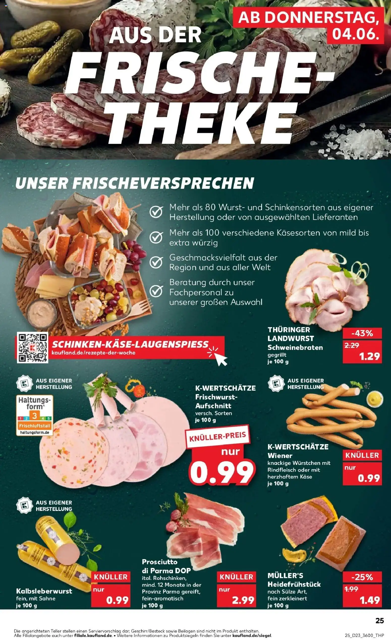 Kaufland Prospekt Zeitz – gültig ab 04.06.2026 | Seite: 25 | Produkte: Käse, Theke, Wurst, Rindfleisch