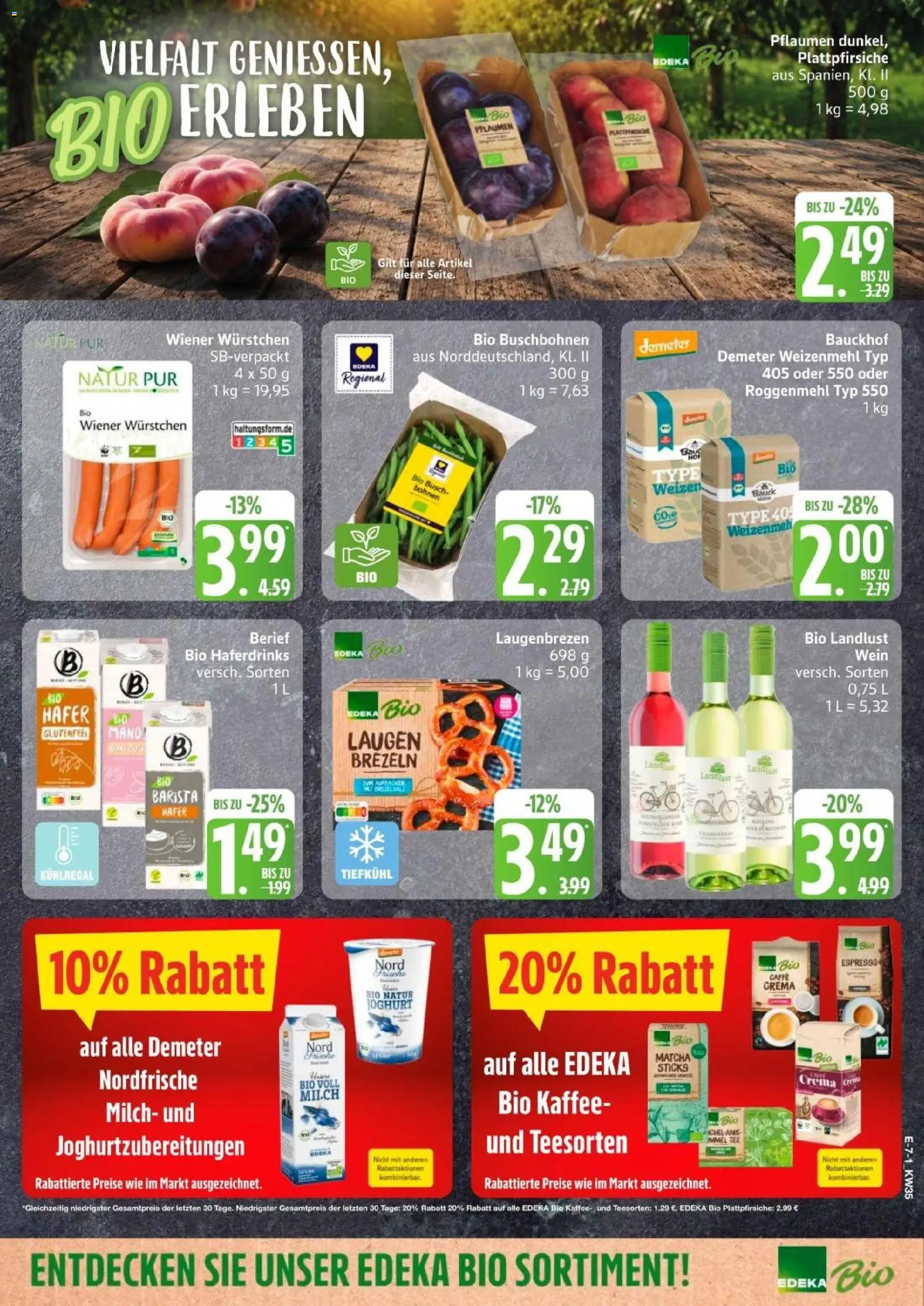 Edeka Prospekt Hamburg – gültig ab 23.08.2026 | Seite: 7 | Produkte: Milch, Kaffee, Wein, Tee