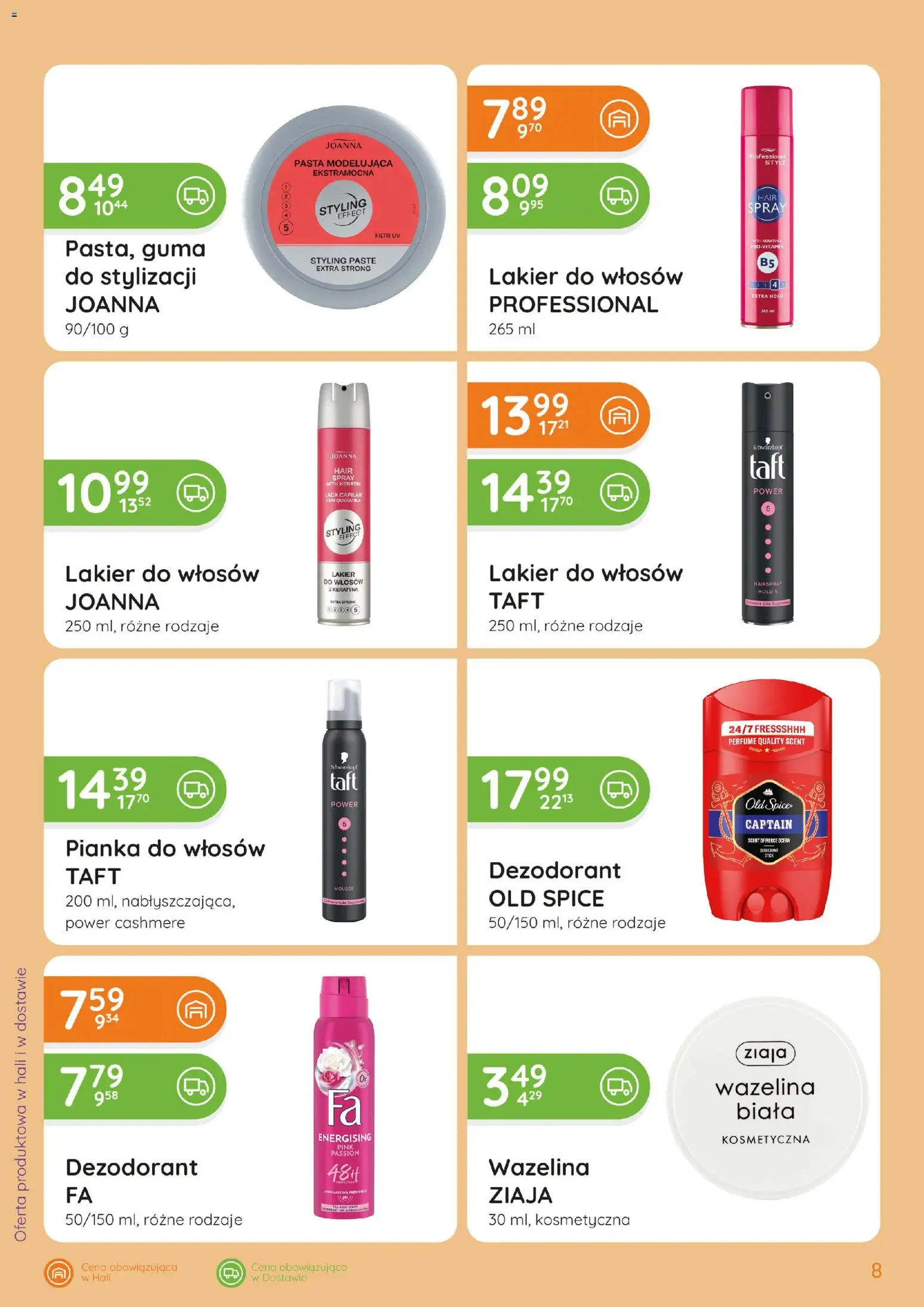 Eurocash gazetka - Katalog Chemiczny od 01.10.2026 | Strona: 8 | Produkty: Pasta, Lakier do włosów, Dezodorant, Old spice