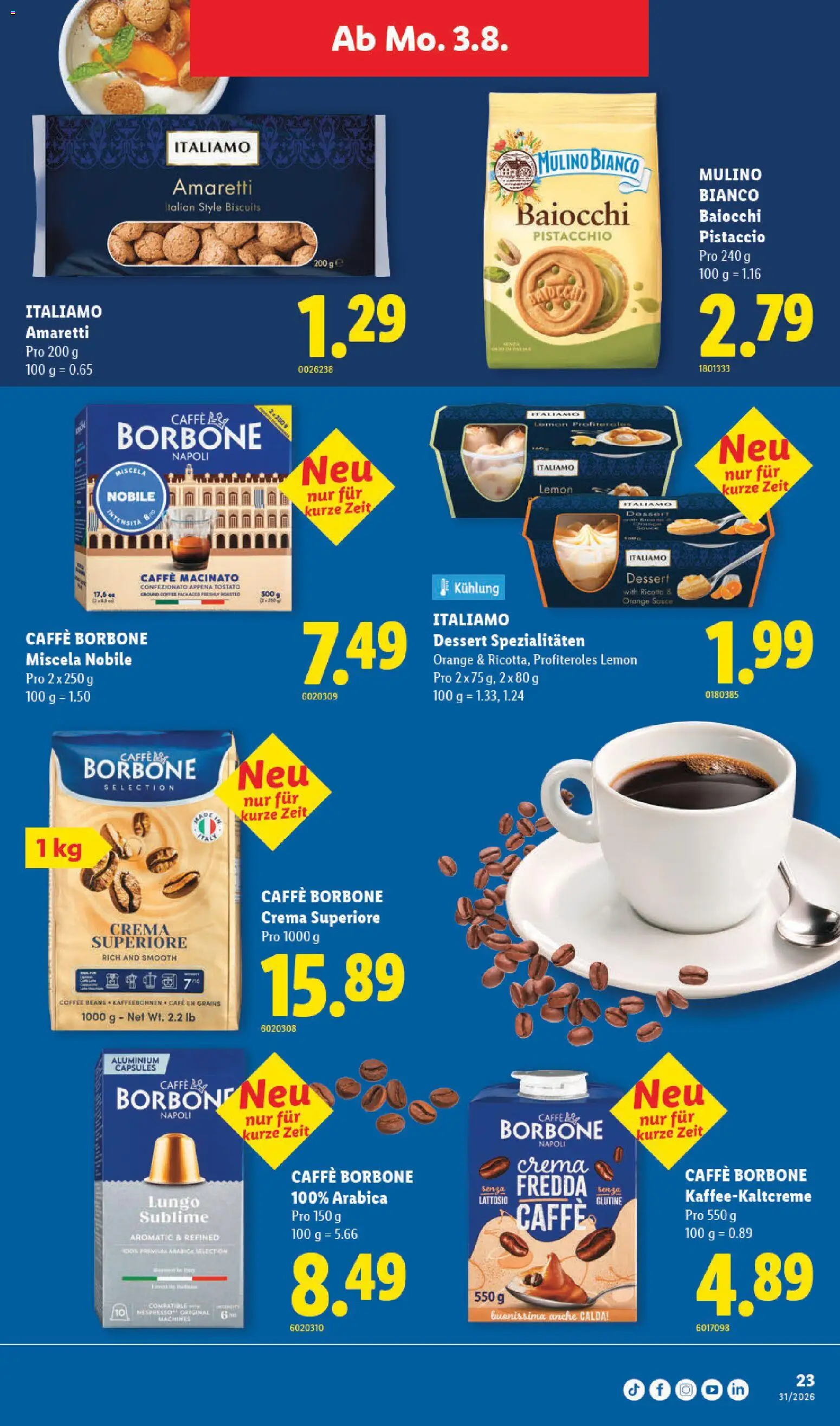 Lidl aktionen – gültig ab 30.07.2026 | Seite: 25 | Produkte: Spezialitäten, Ricotta