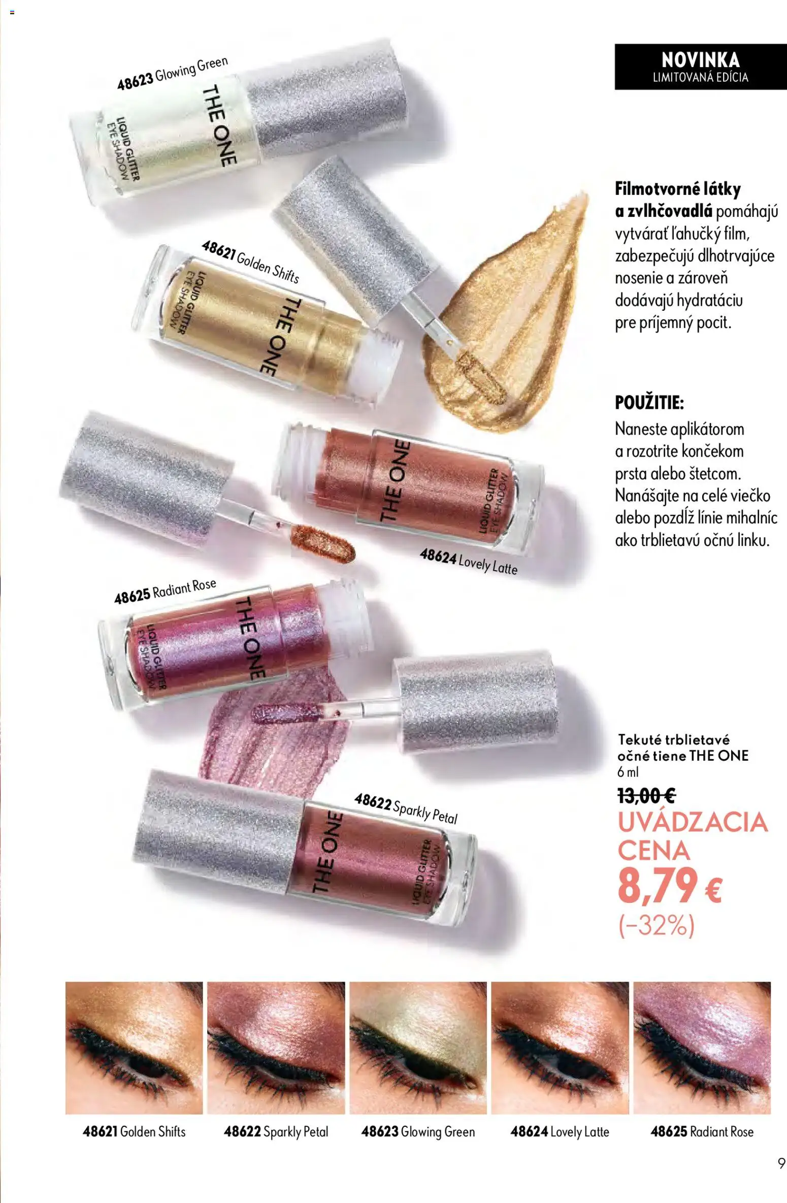 Nové Oriflame akcie – leták je platný od 09.09.2026 | Strana: 9 | Produkty: Očné tiene