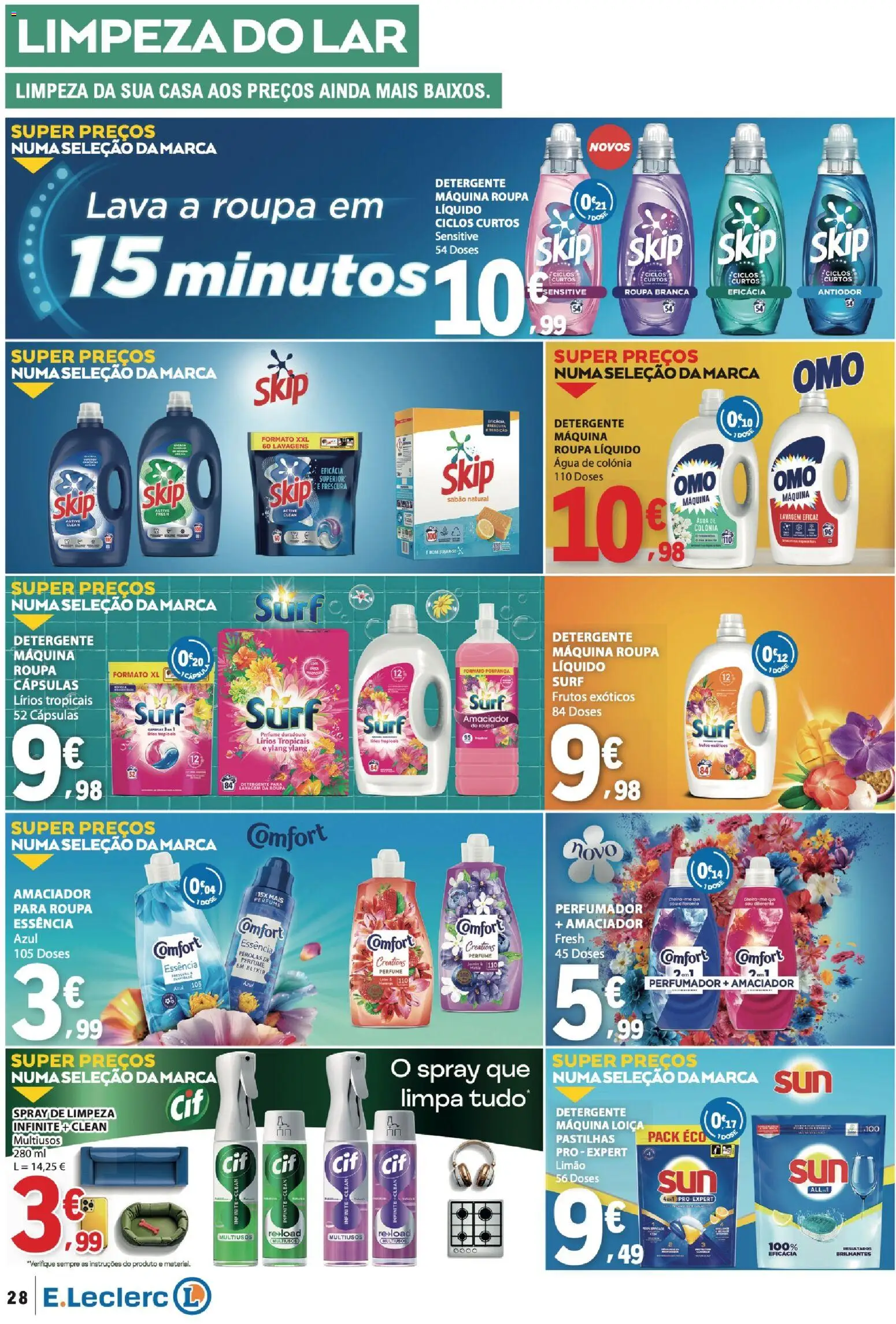 E.Leclerc folheto │ válido de 11.06.2026 | Página: 28 | Produtos: Agua, Perfume, Sabão, Detergente