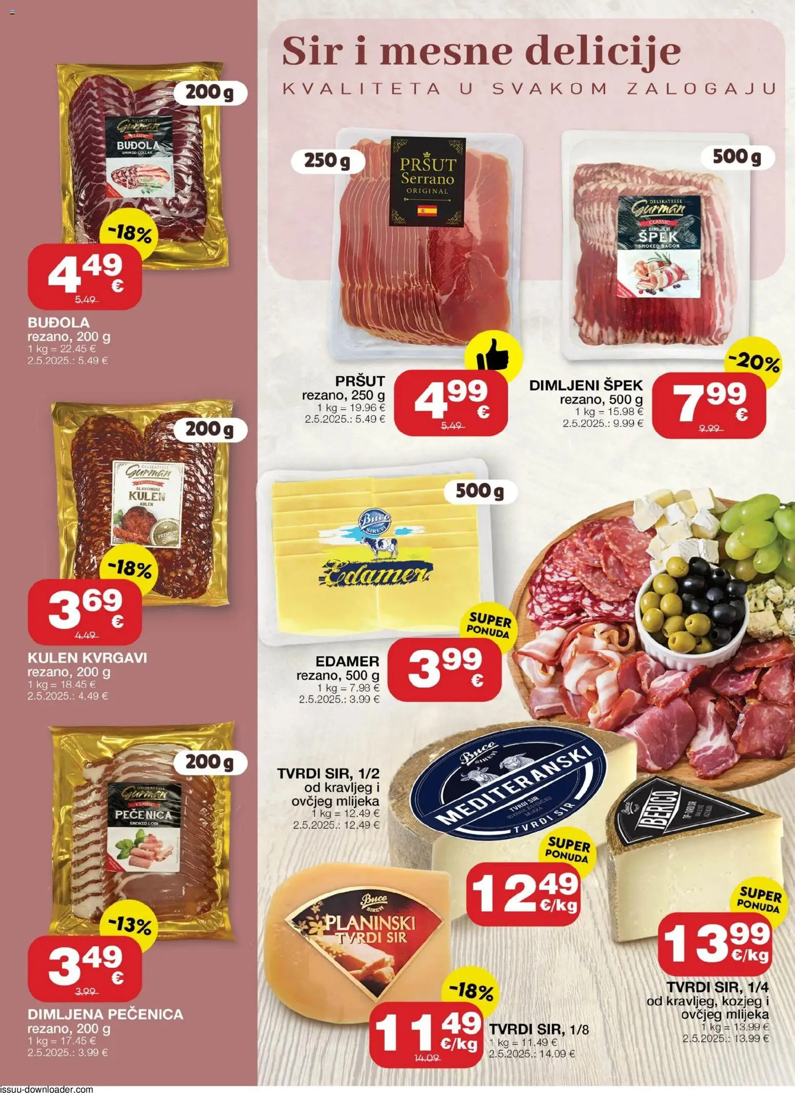 Stanić Diskont katalog | vrijedi od 11.06.2026 | Stranica: 4 | Proizvodi: Sir, Pršut, Kulen, Tvrdi sir