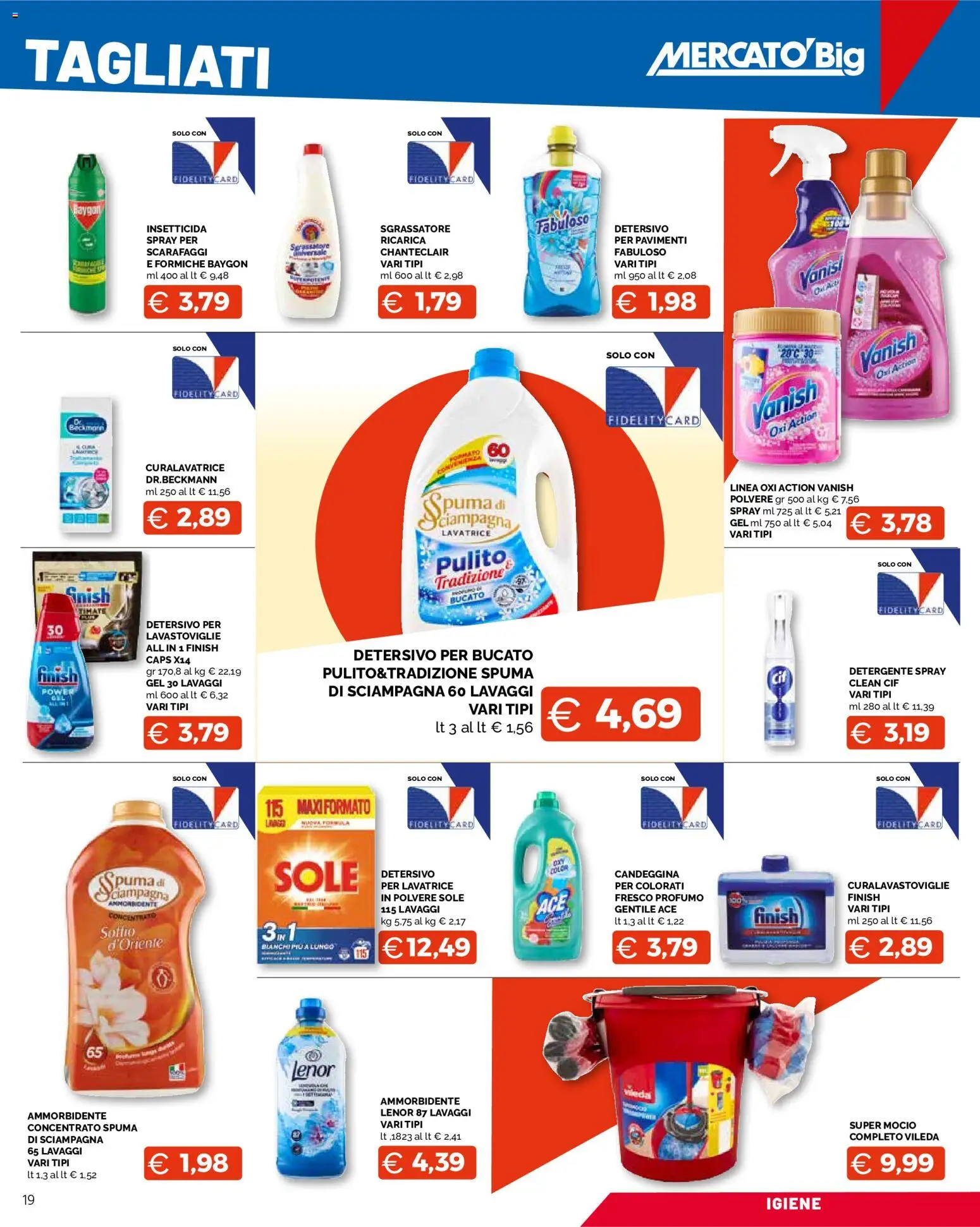 Volantino Mercatò del 25.05.2026 | Pagina: 19 | Prodotti: Detergente, Detersivo per lavastoviglie, Lavatrice, Profumo