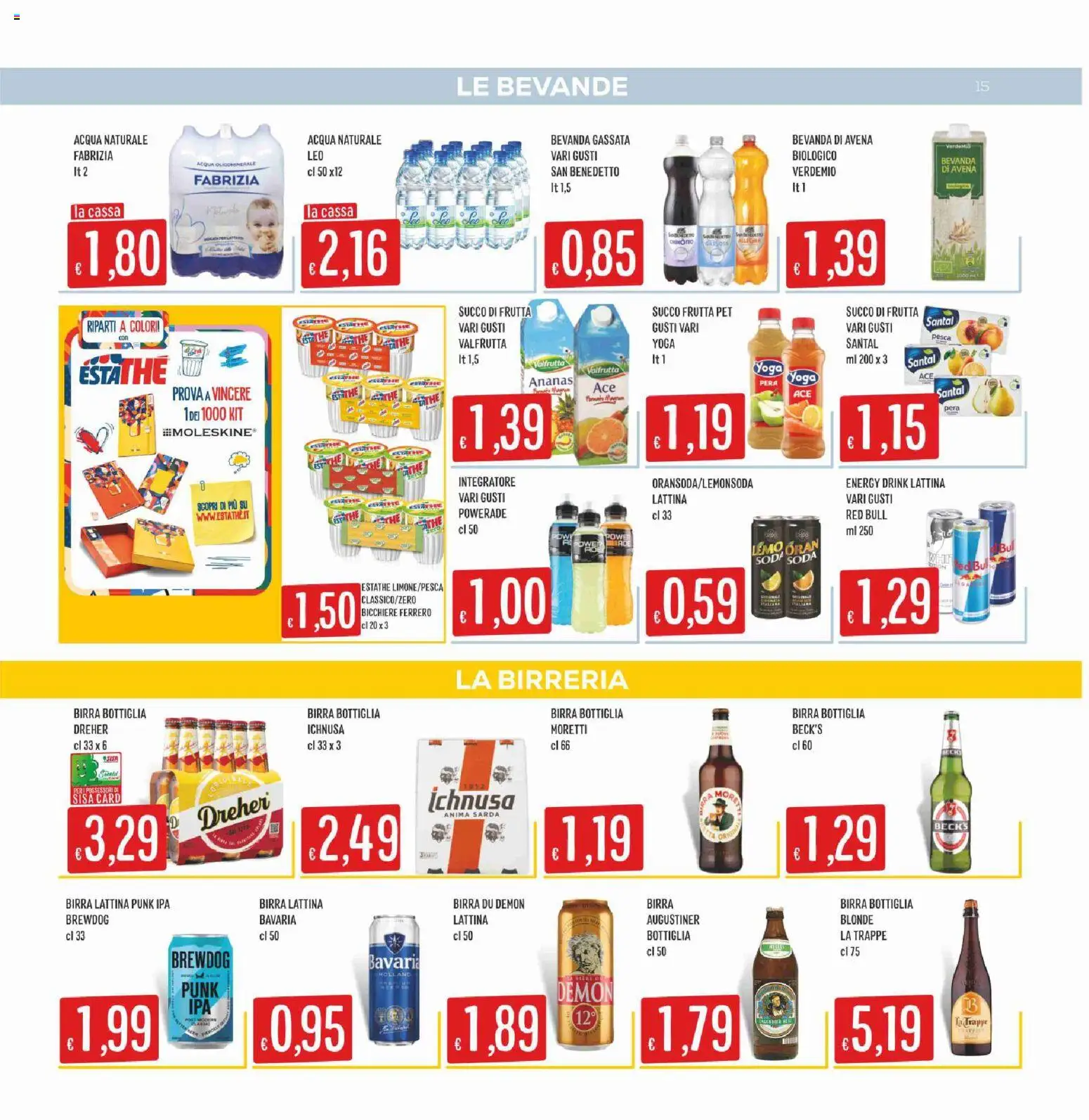 Volantino SISA del 17/09/2026 | Pagina: 15 | Prodotti: Tè, Frutta, Bicchiere, Red Bull