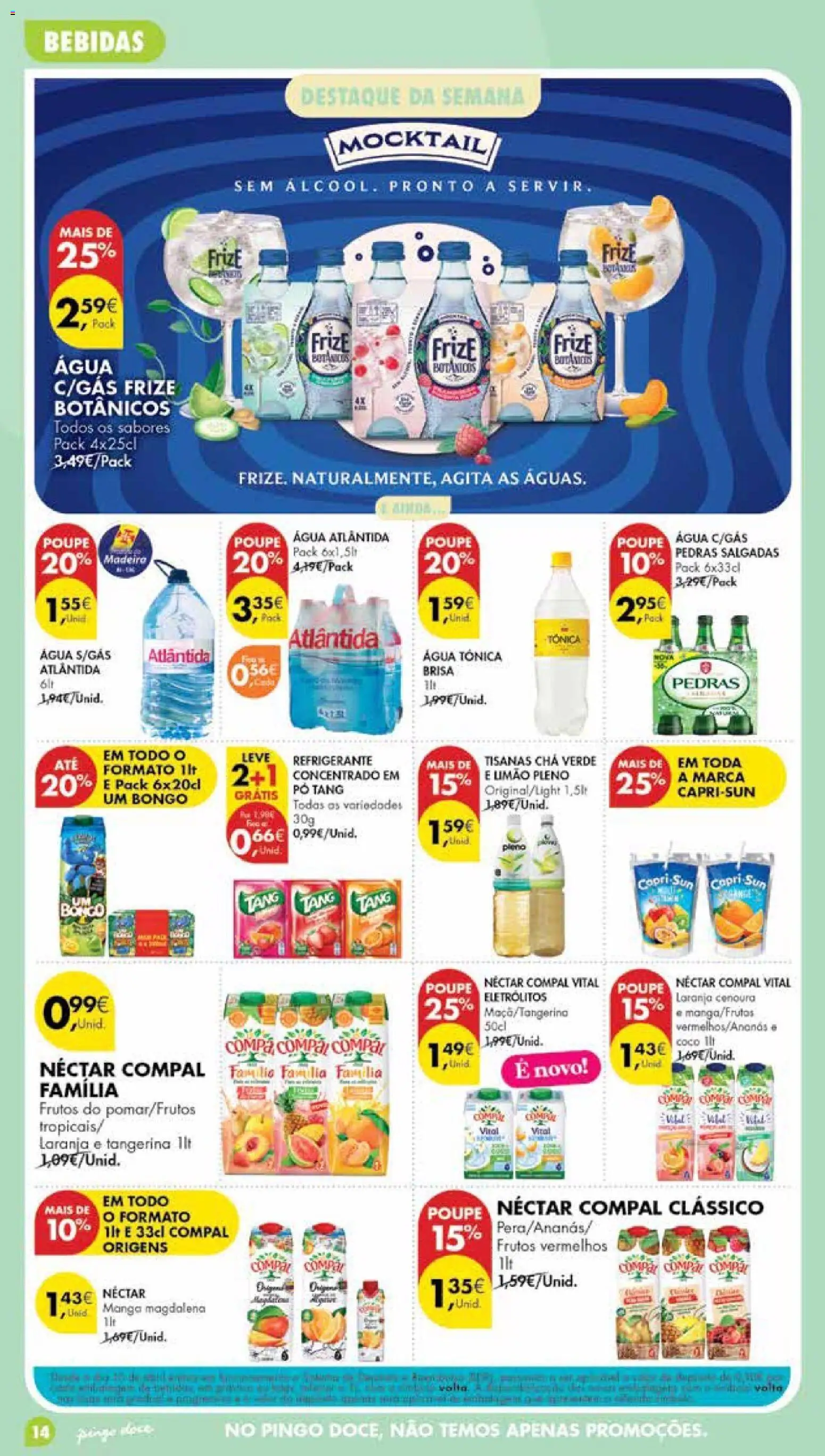 Pingo Doce Poupe Esta Semana Madeira │ válido de 25/08/2026 | Página: 14 | Produtos: Agua, Pó, Bebidas, Chá verde