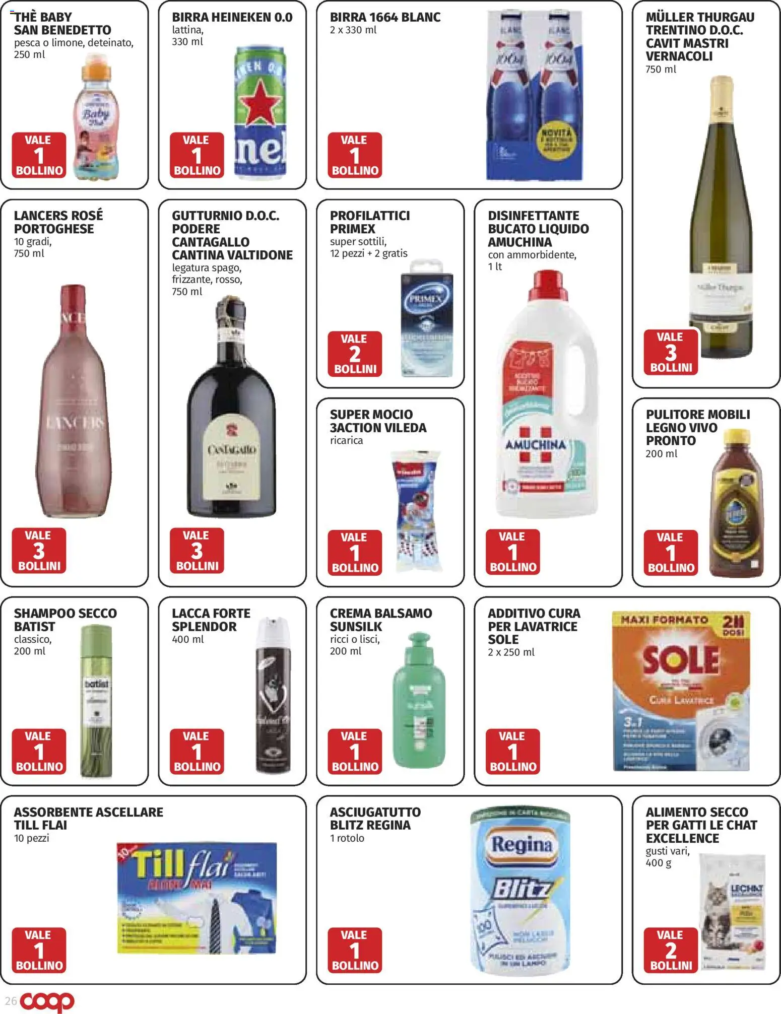 Volantino COOP del 25/06/2026 | Pagina: 26 | Prodotti: Shampoo, Balsamo, Birra, Asciugatutto
