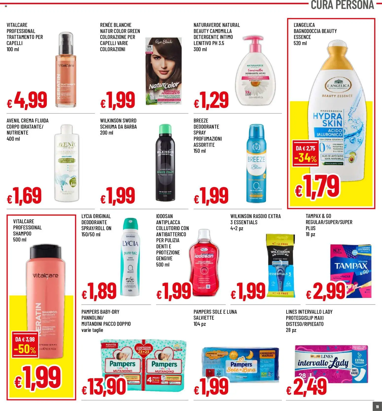 Volantino Galassia del 15/10/2026 | Pagina: 19 | Prodotti: Schiuma, Deodorante, Detergente intimo, Detergente