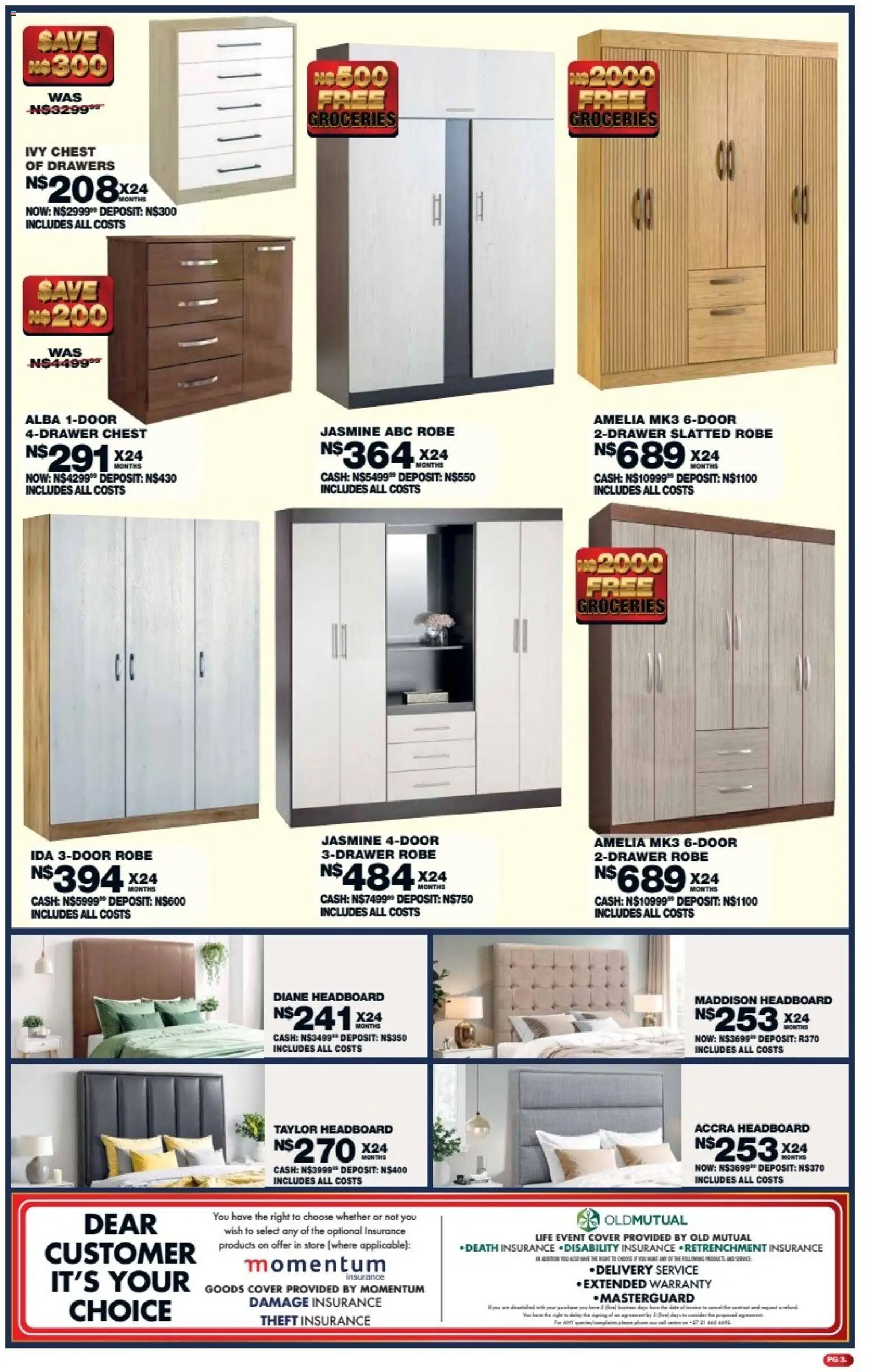 New Lewis Stores catalogue – valid from 11.05.2026 | Page: 3 | Products: Cover, Headboard, Chest of drawers