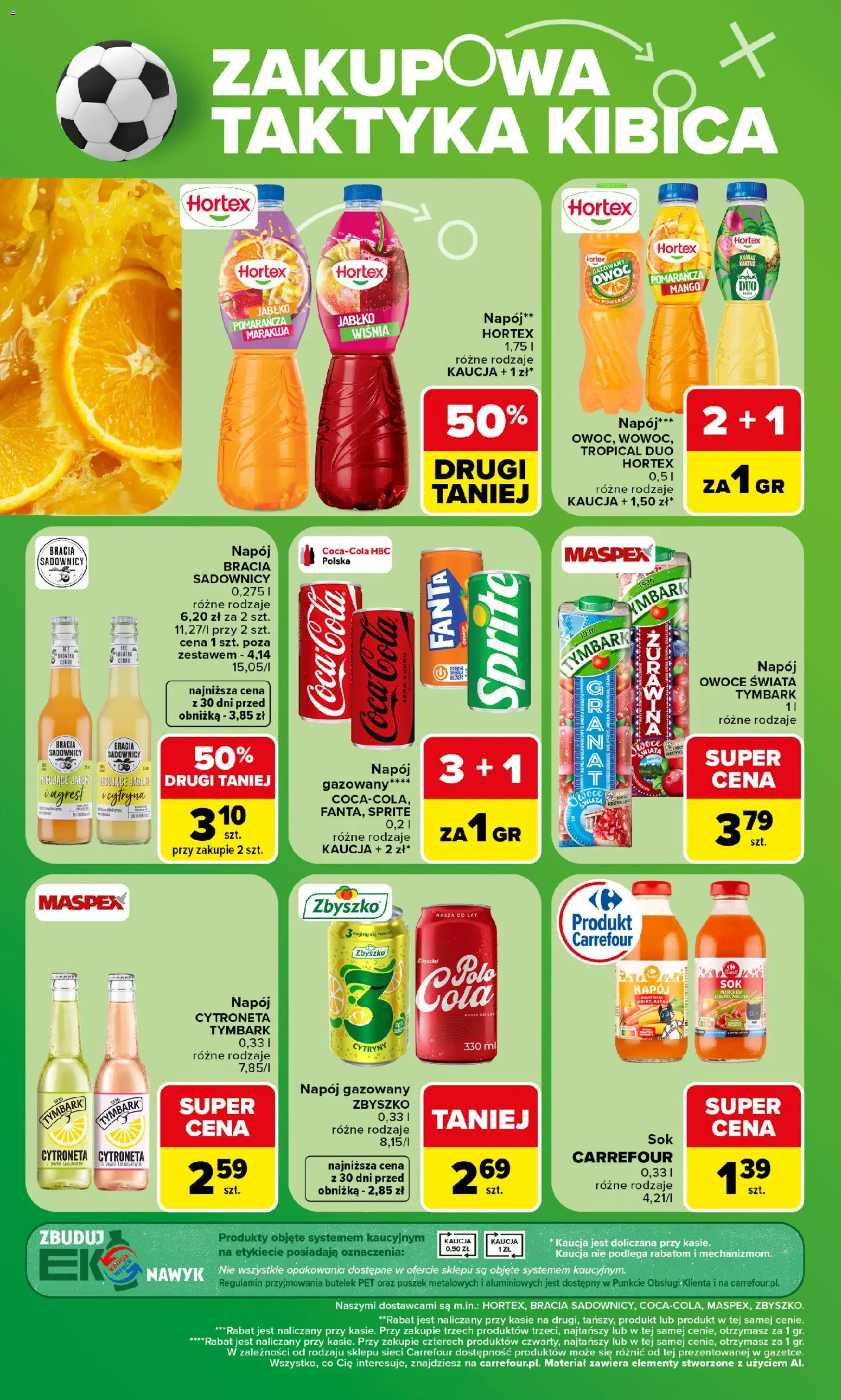 Carrefour gazetka - Zakupowa taktyka kibica od 13.07.2026 | Strona: 2 | Produkty: Malina, Sprite, Cytryny, Ananas