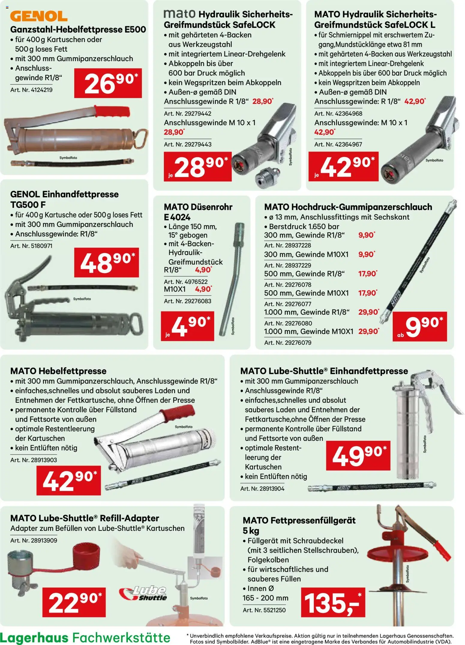 Lagerhaus Hofwerkstaette gültig ab 01.09.2026 | Seite: 8 | Produkte: Adapter, Presse
