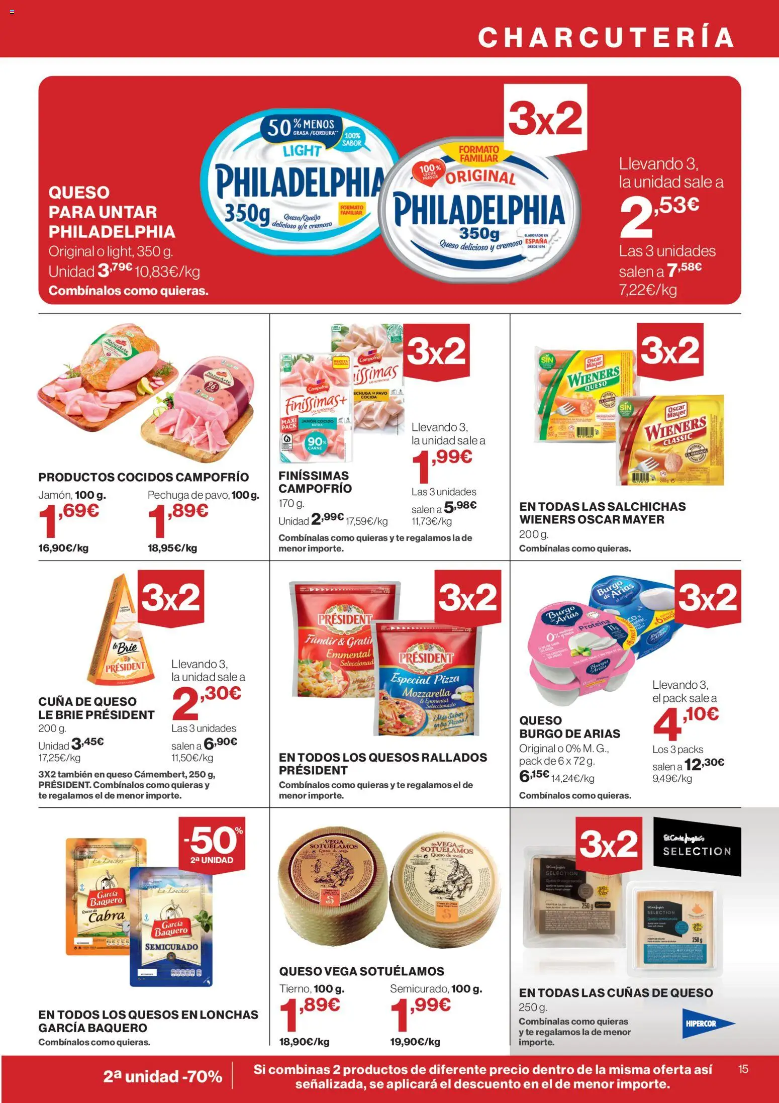 Hipercor catálogo │ válido desde el 06.05.2026 | Página: 15 | Productos: Queso, Pizza, Té, Cuna