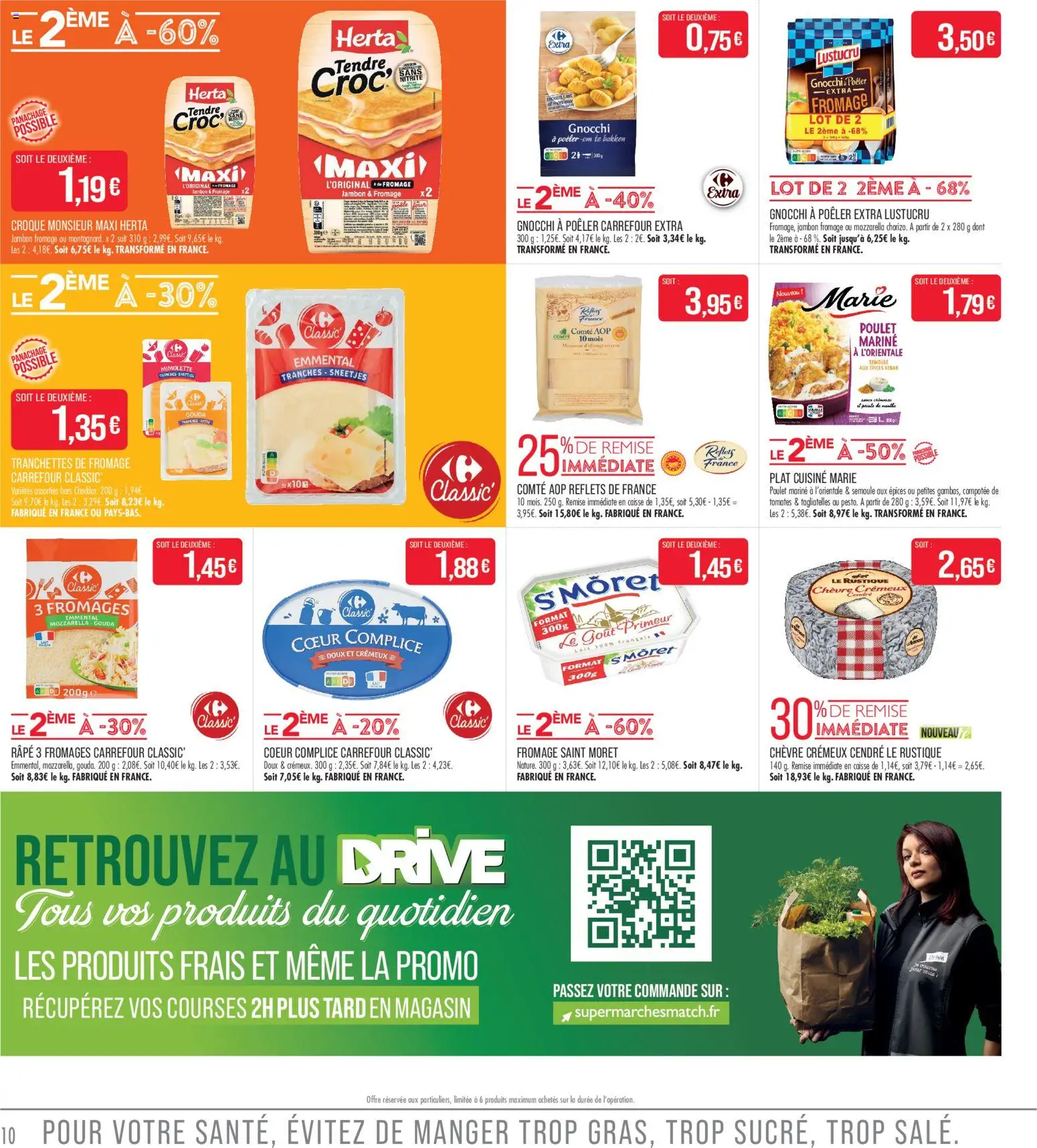 {H1} | Page: 10 | Produits: Emmental, Semoule, Jambon, Tomates