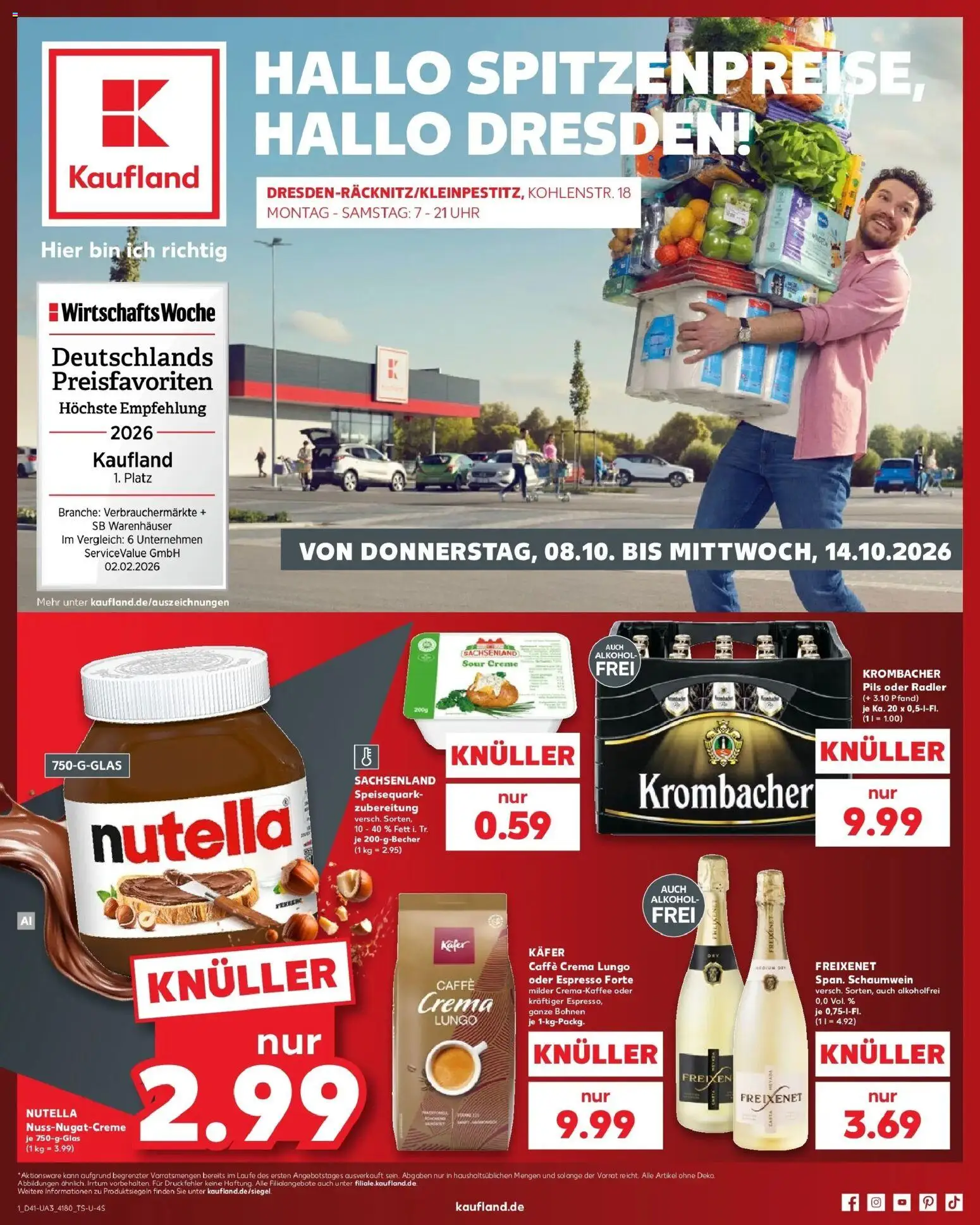 Prospekt Kaufland ab 05.10.2026 » Angebote Online zum Blättern | Seite: 11 | Produkte: Creme, Nutella, Radler, Alkohol