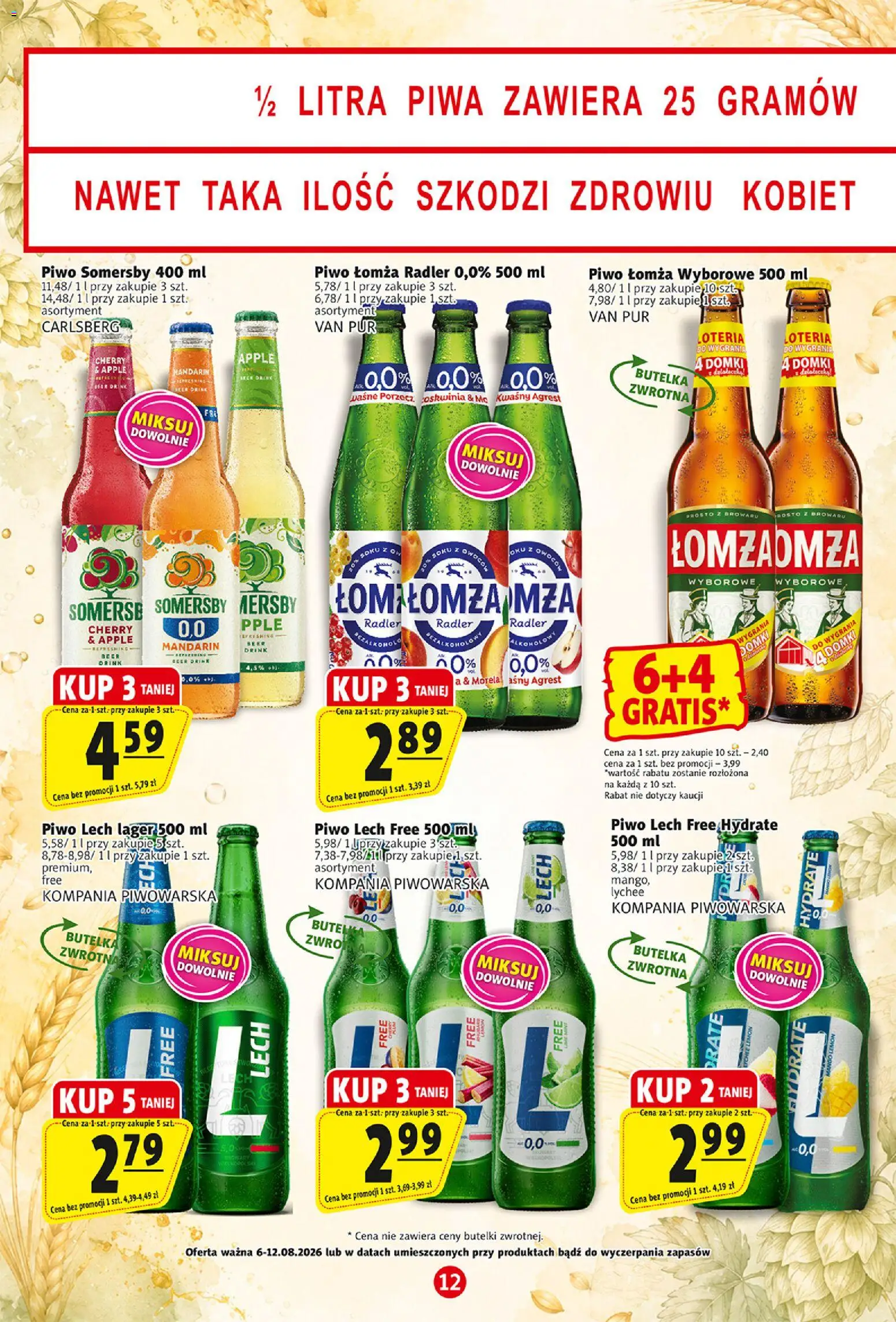 Prim Market gazetka od 06.08.2026 | Strona: 12 | Produkty: Mango, Piwo Somersby, Agrest, Piwo