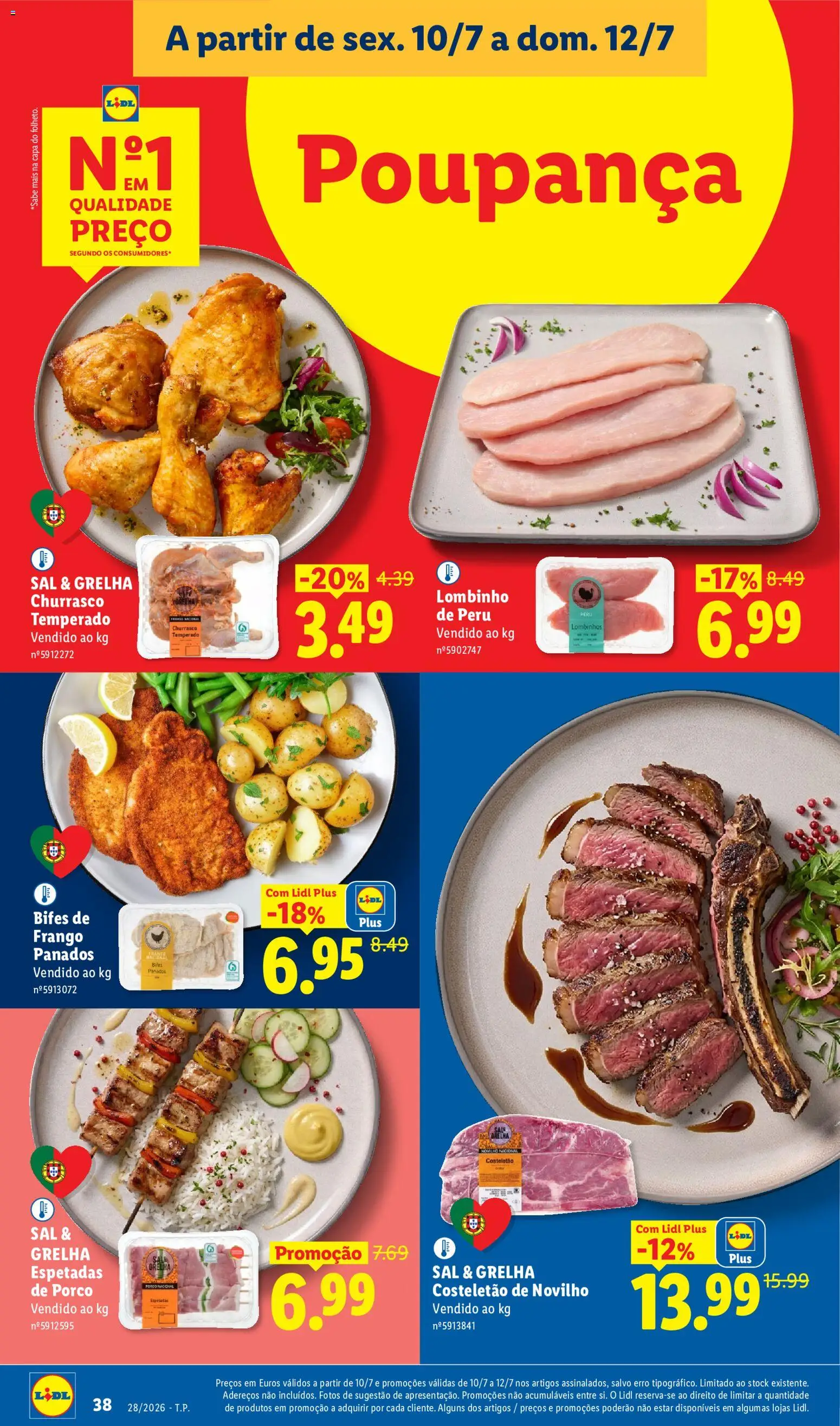 Lidl folheto │ válido de 06/07/2026 | Página: 38 | Produtos: Frango, Peru, Sal