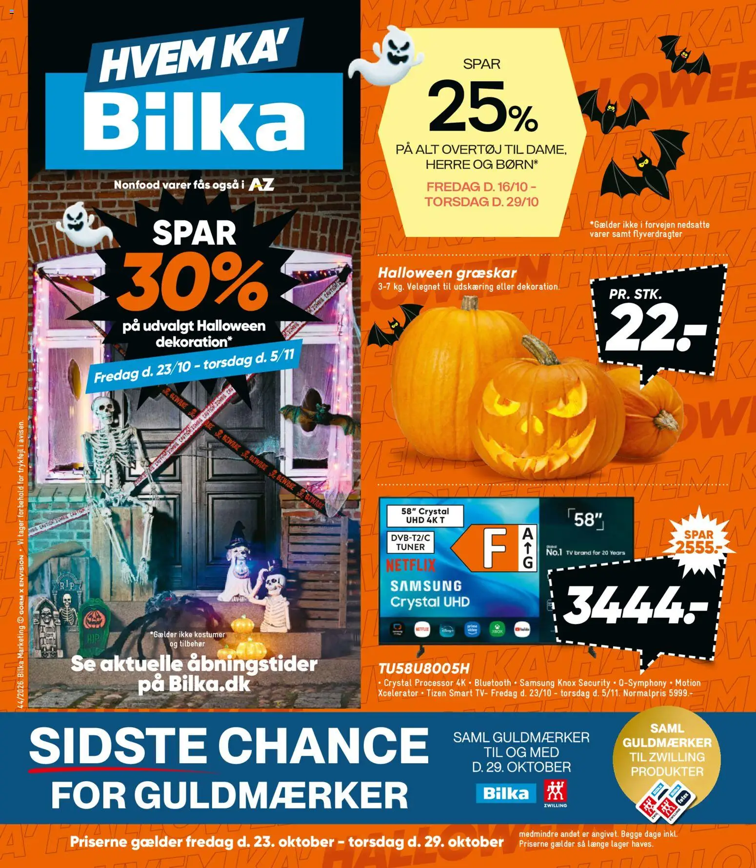 Bilka tilbudsavis – gyldig fra 23/10/2026 | Side: 1 | Produkter: Processor, Græskar, Smart TV, TV