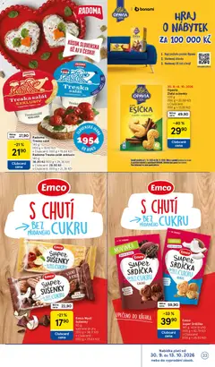 Náhled letáku Emco Mysli Sušenky, Emco Mysli Sušenky 60 g, vybrané druhy od 30.09.2026 | Strana: 33 | Produkty: Cookies, Salát, Esíčka, Mysli
