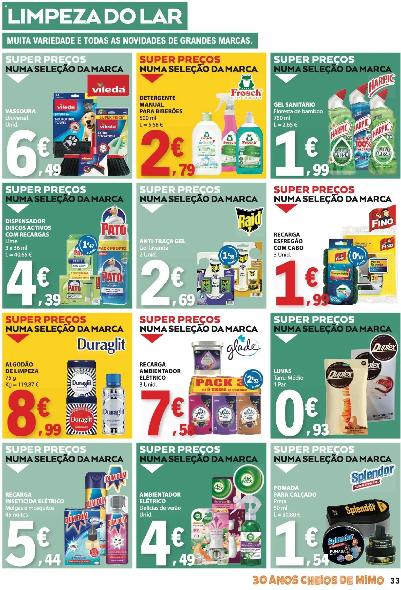 E.Leclerc folheto │ válido de 27/08/2026 | Página: 33 | Produtos: Vinagre, Algodão, Esponja, Inseticida