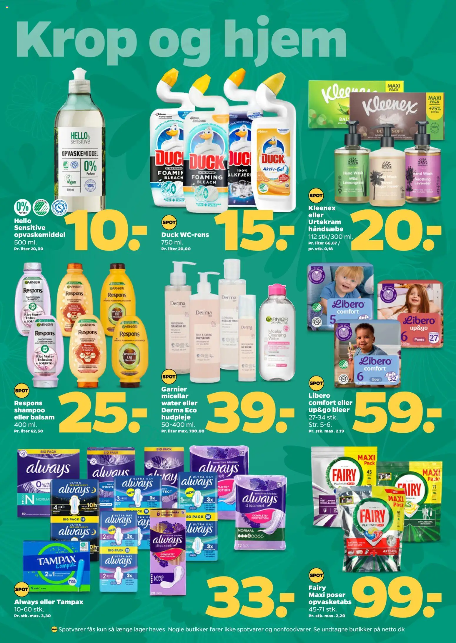 Netto tilbudsavis – gyldig fra 25/07/2026 | Side: 24 | Produkter: Shampoo, Balsam, Opvaskemiddel